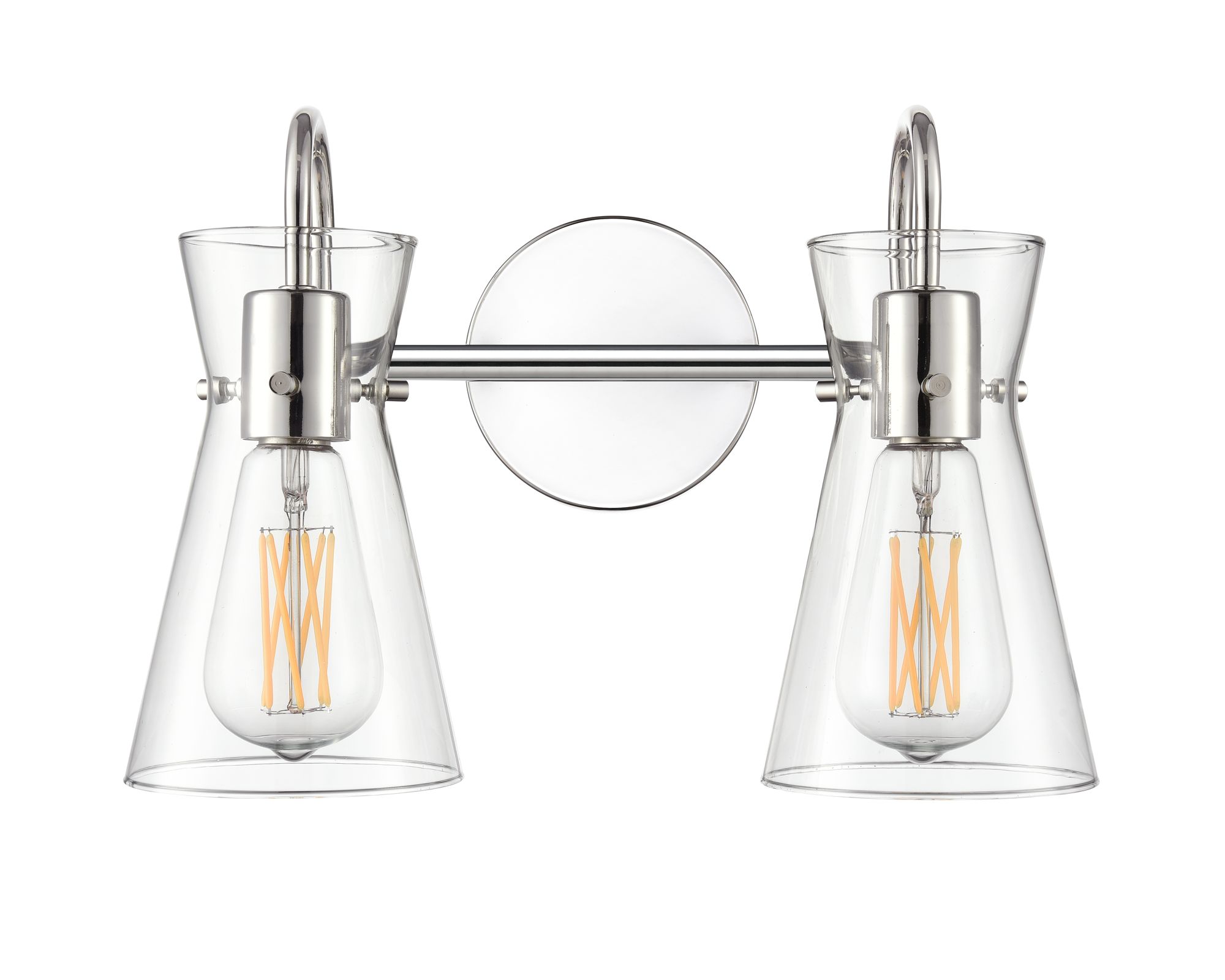Image 3 Millennium Camellia 2-Light 13.5" Polished Nickel Vanity Light more views