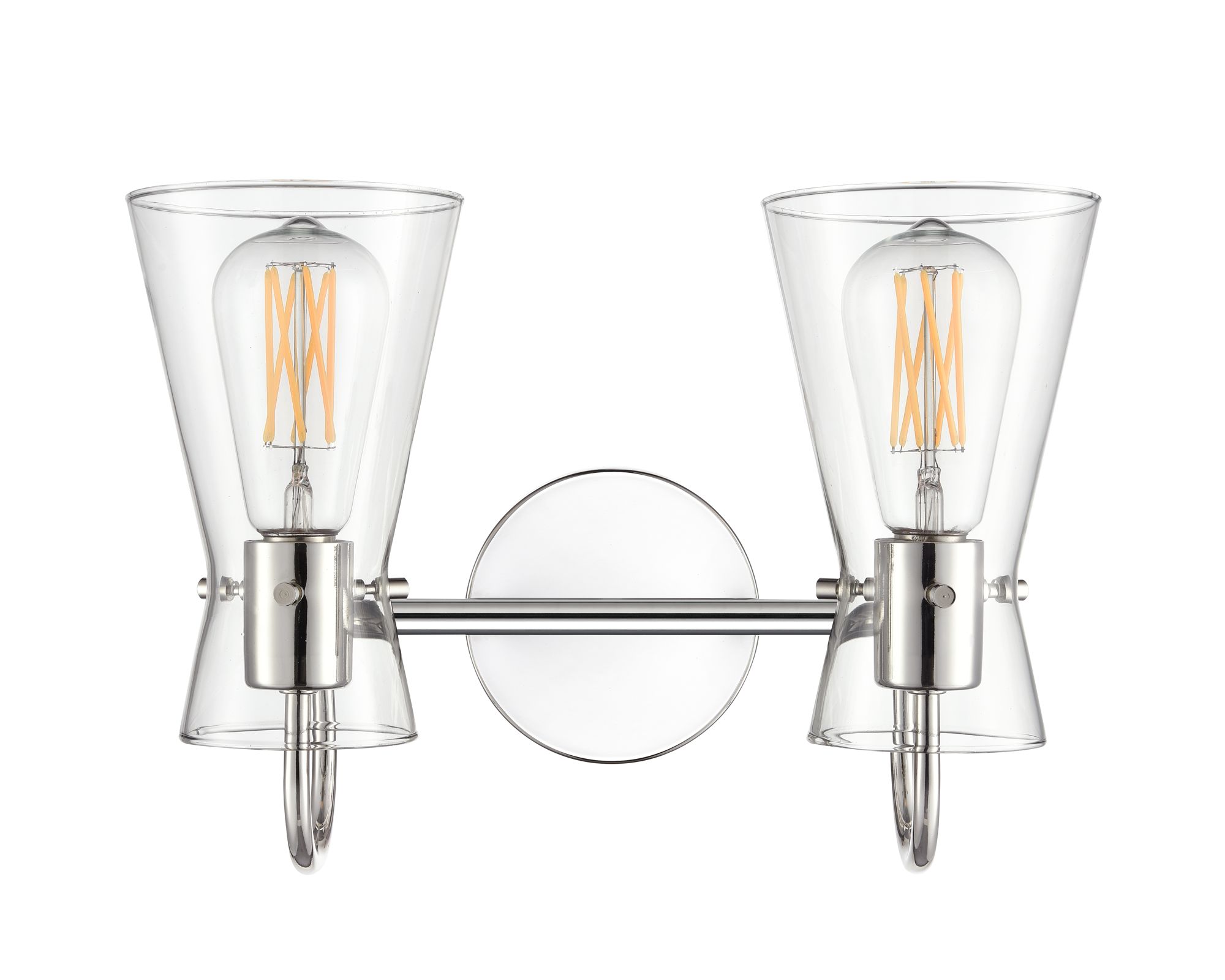 Image 5 Millennium Camellia 2-Light 13.5" Polished Nickel Vanity Light more views
