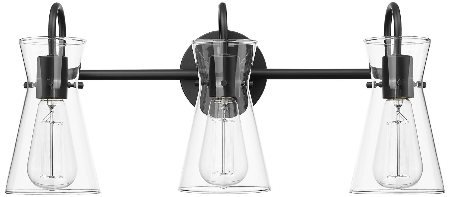 Millennium Camellia 22" Matte Black Vanity Light