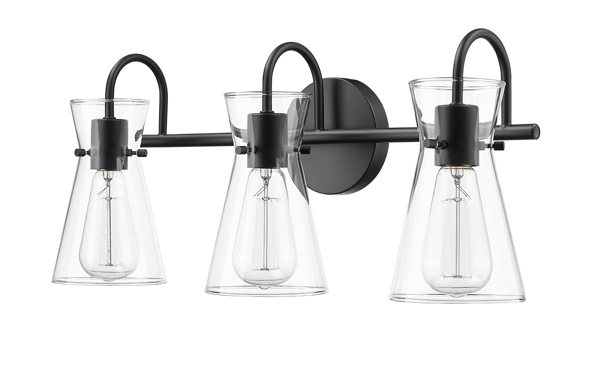 Image 3 Millennium Camellia 22" Matte Black Vanity Light more views
