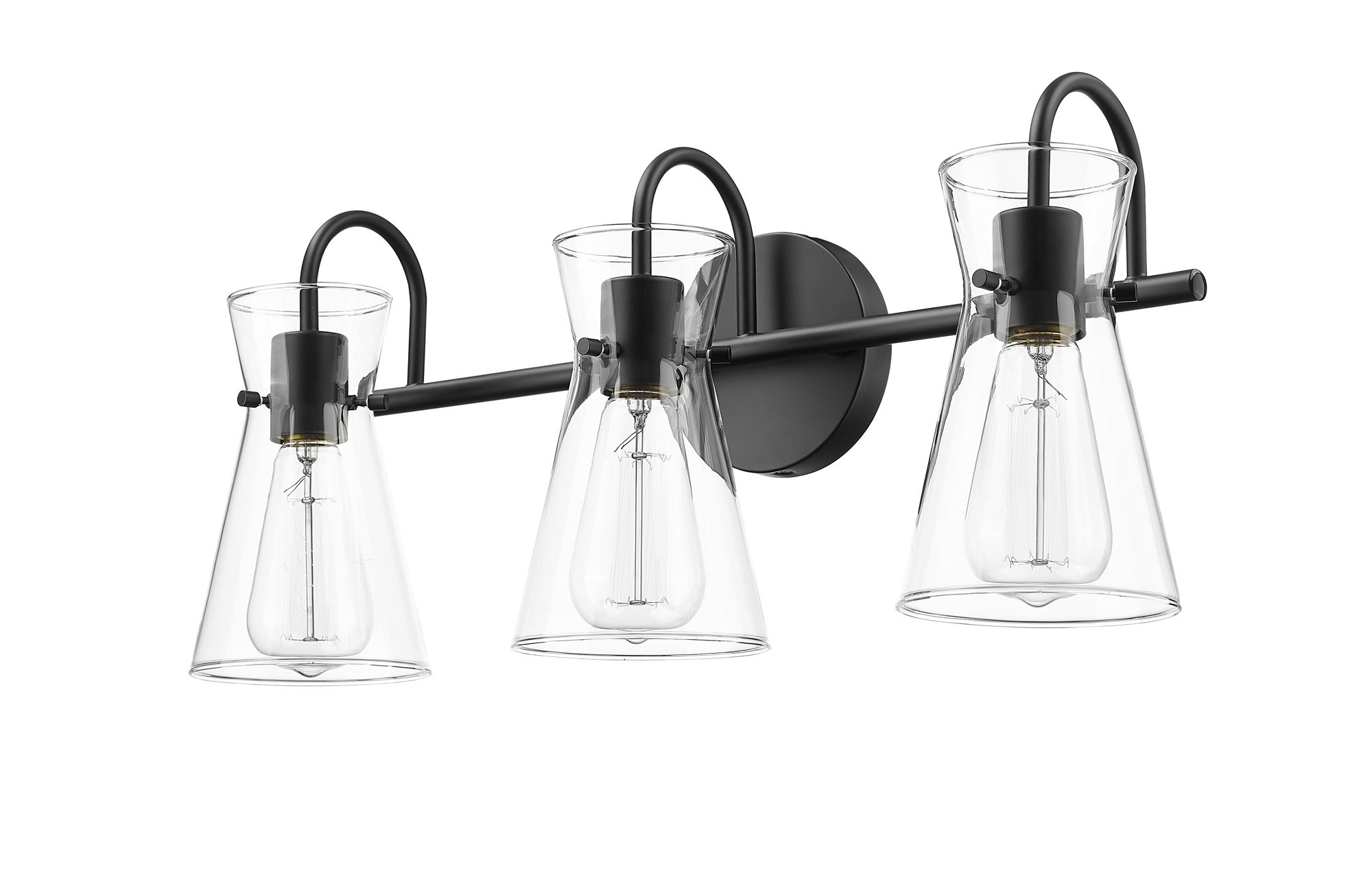 Image 4 Millennium Camellia 22" Matte Black Vanity Light more views