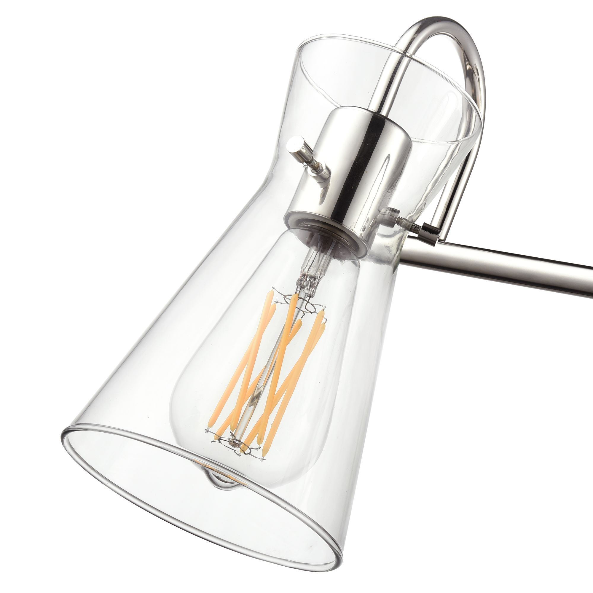 Image 6 Millennium Camellia 3-Light 22" Polished Nickel Vanity Light with Shade more views