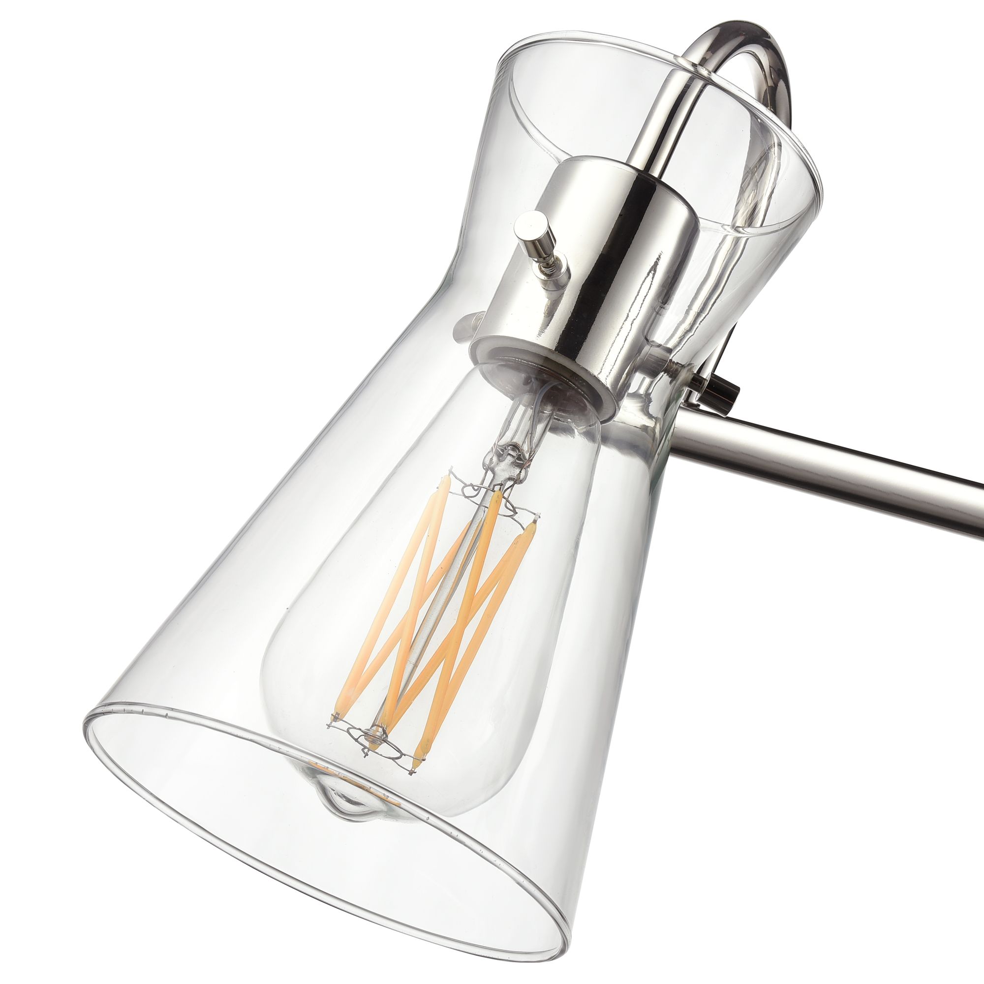 Image 6 Millennium Camellia 4-Light 30.75" Polished Nickel Vanity Light with Shade more views