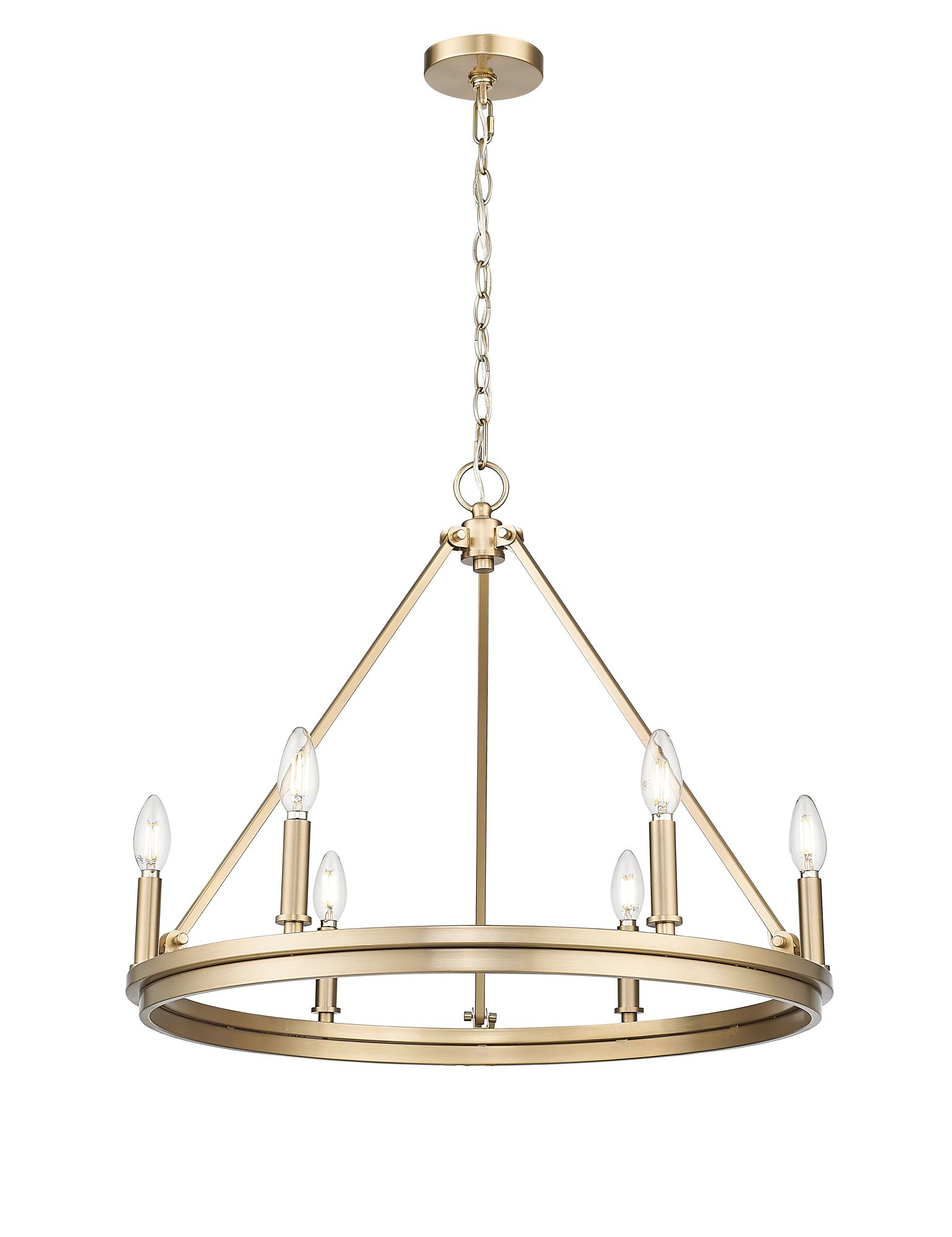 Image 3 Millennium Carruth 6-Light 25" Modern Gold Chandelier more views