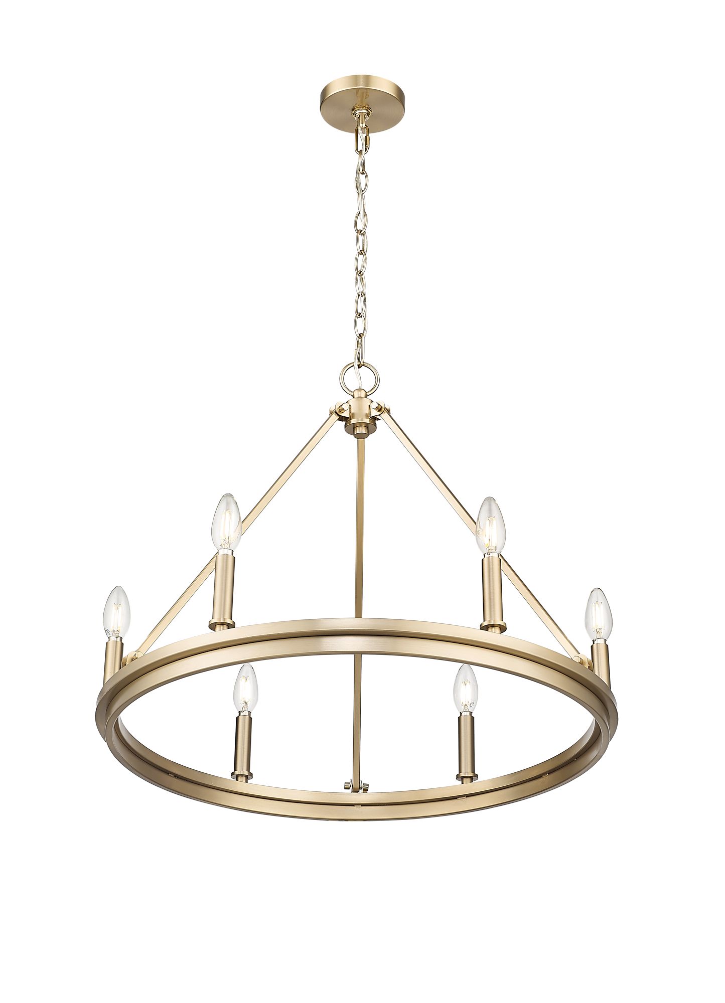 Image 4 Millennium Carruth 6-Light 25" Modern Gold Chandelier more views