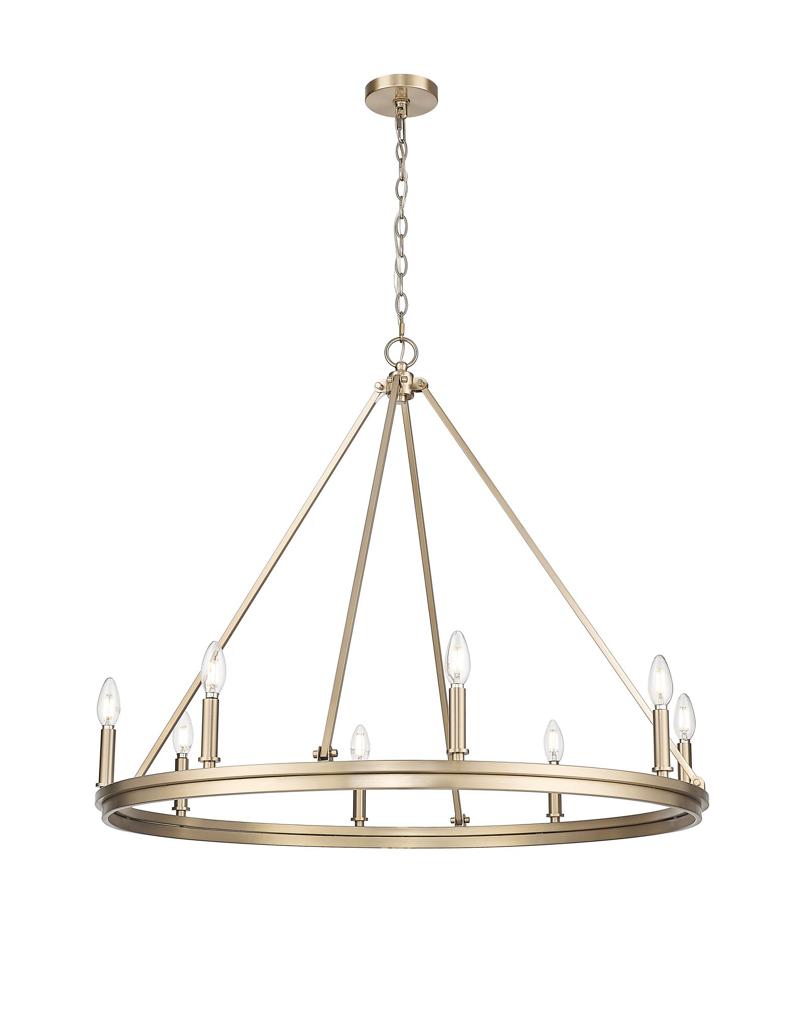 Image 3 Millennium Carruth 8-Light 36" Modern Gold Chandelier more views