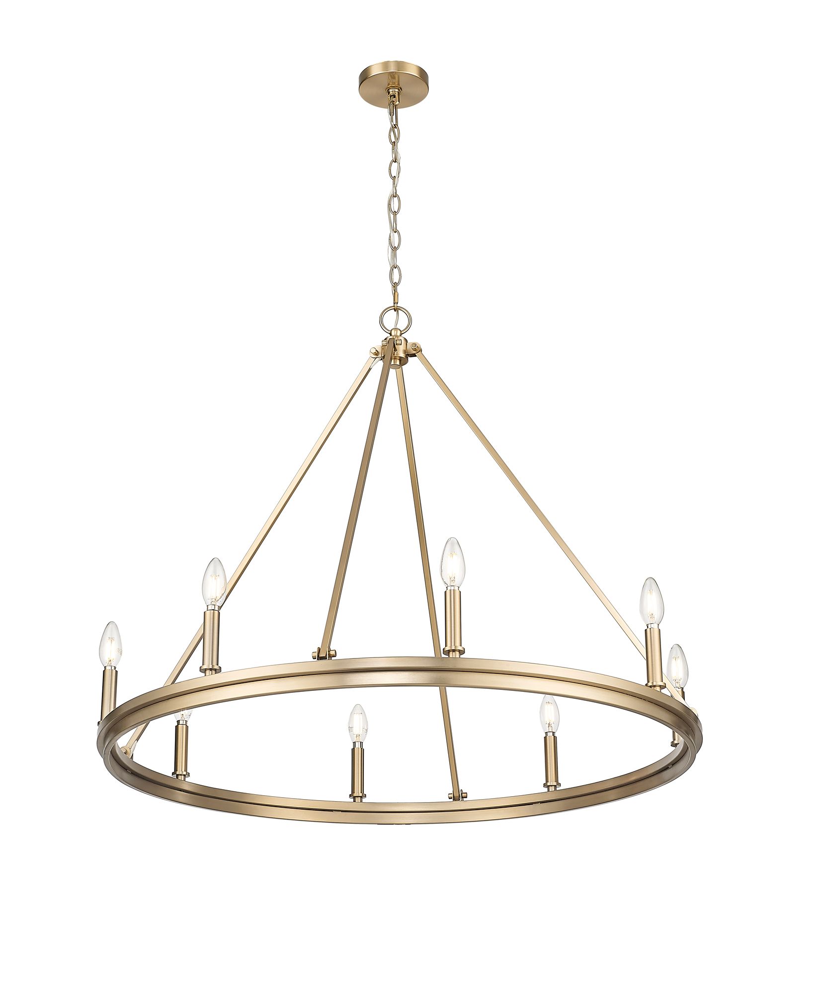 Image 4 Millennium Carruth 8-Light 36" Modern Gold Chandelier more views