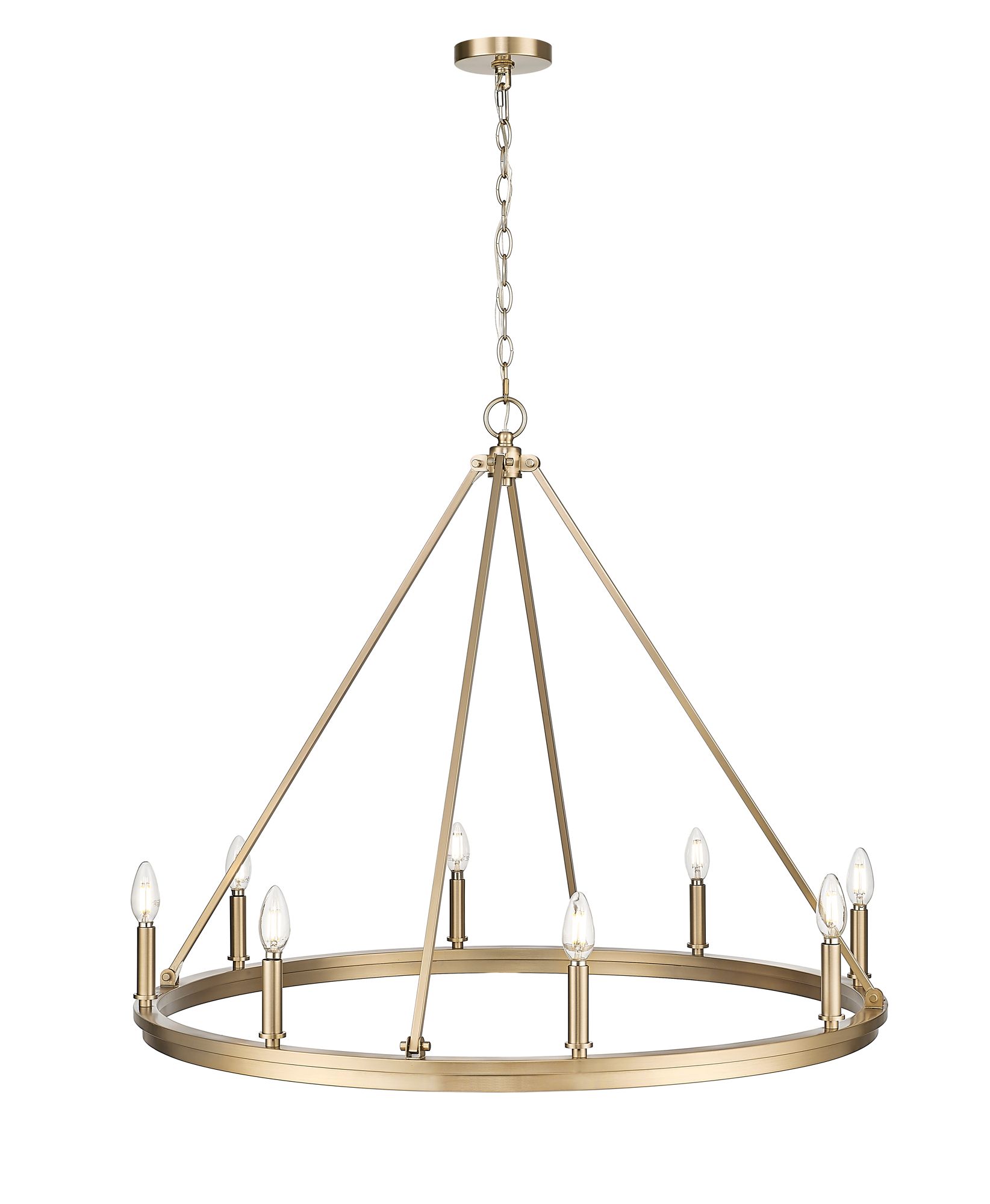 Image 5 Millennium Carruth 8-Light 36" Modern Gold Chandelier more views