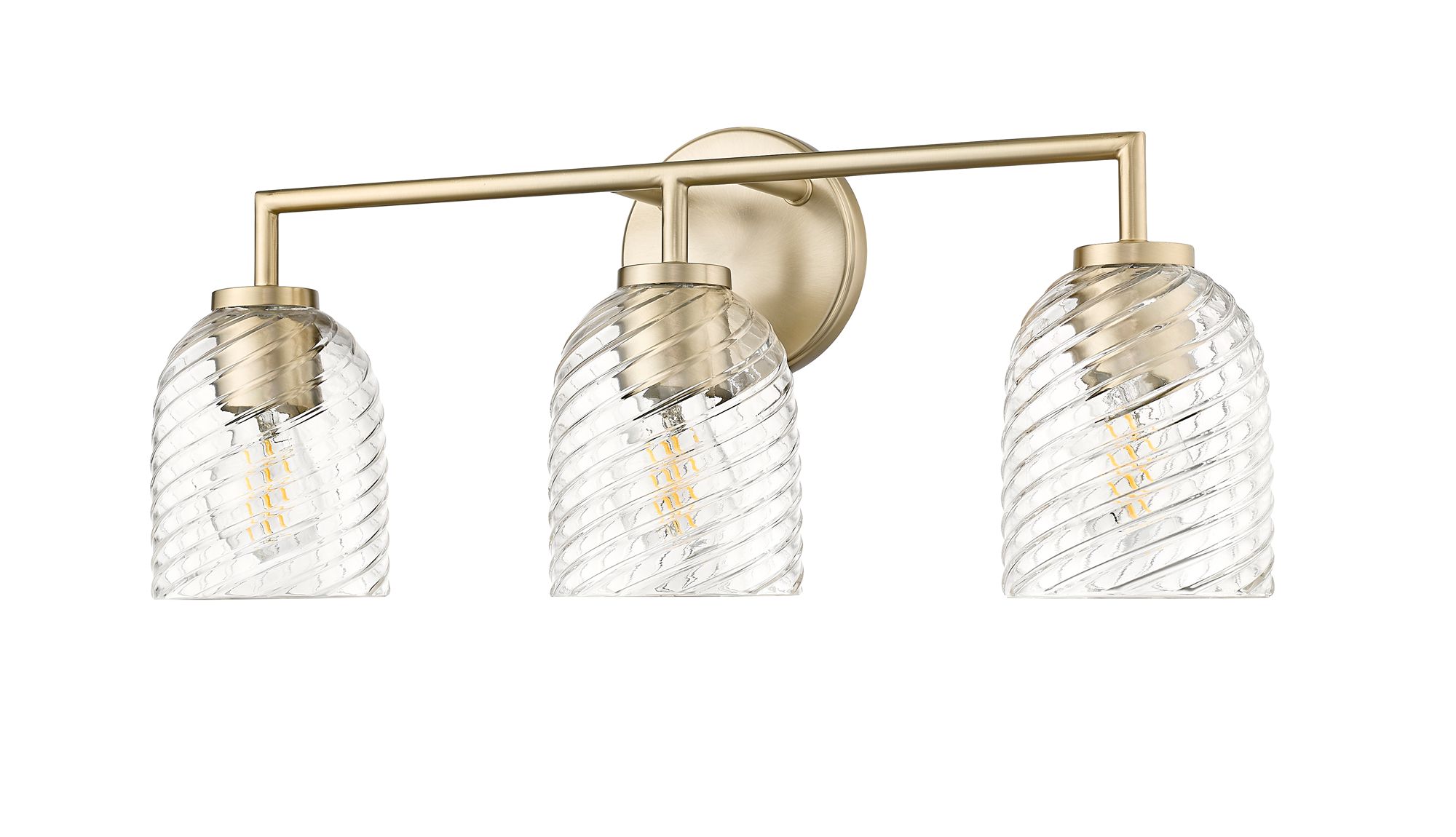 Image 3 Millennium Catania 22.75" Modern Gold Vanity Light with Glass Shade more views
