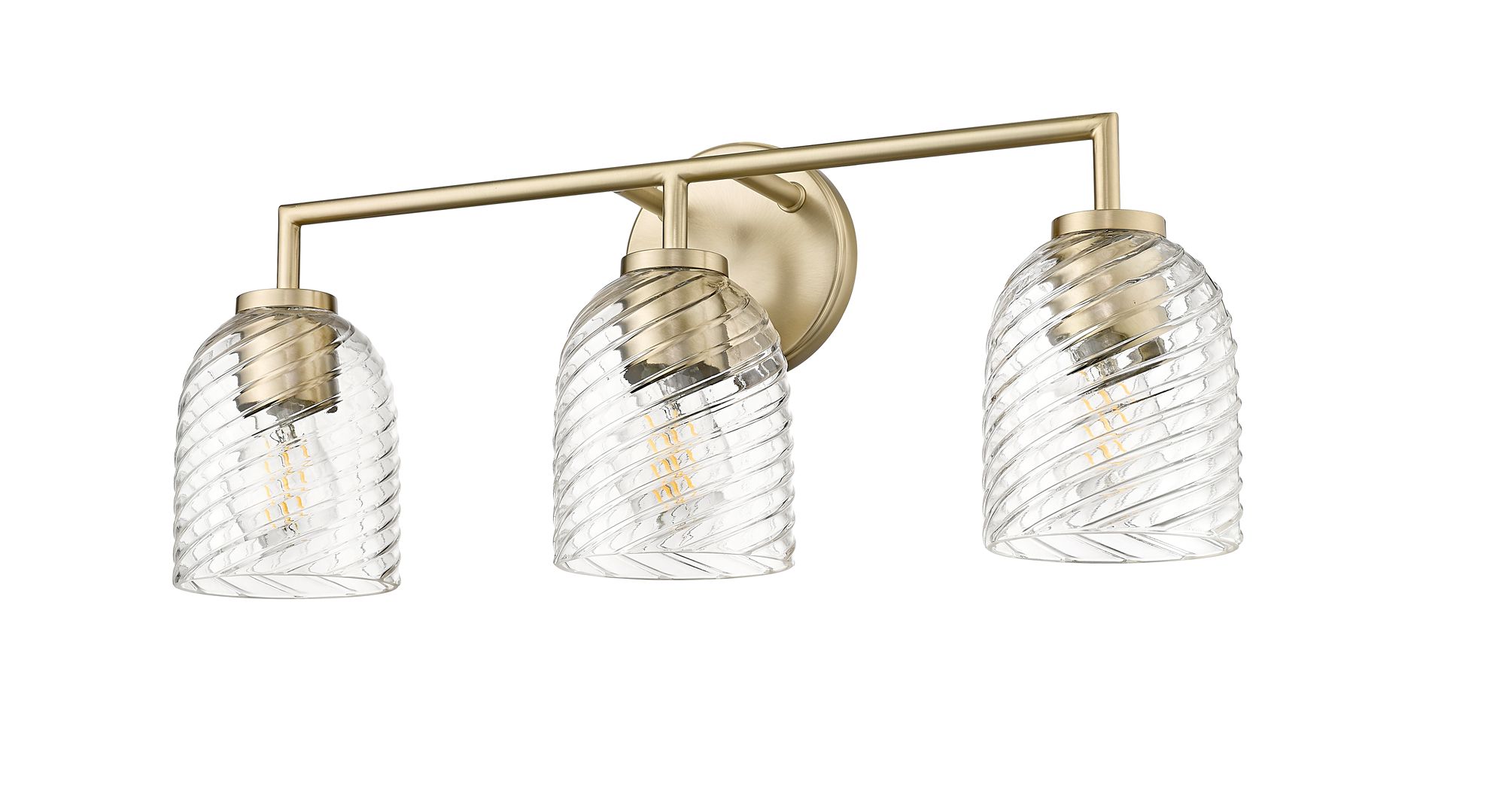 Image 4 Millennium Catania 22.75" Modern Gold Vanity Light with Glass Shade more views