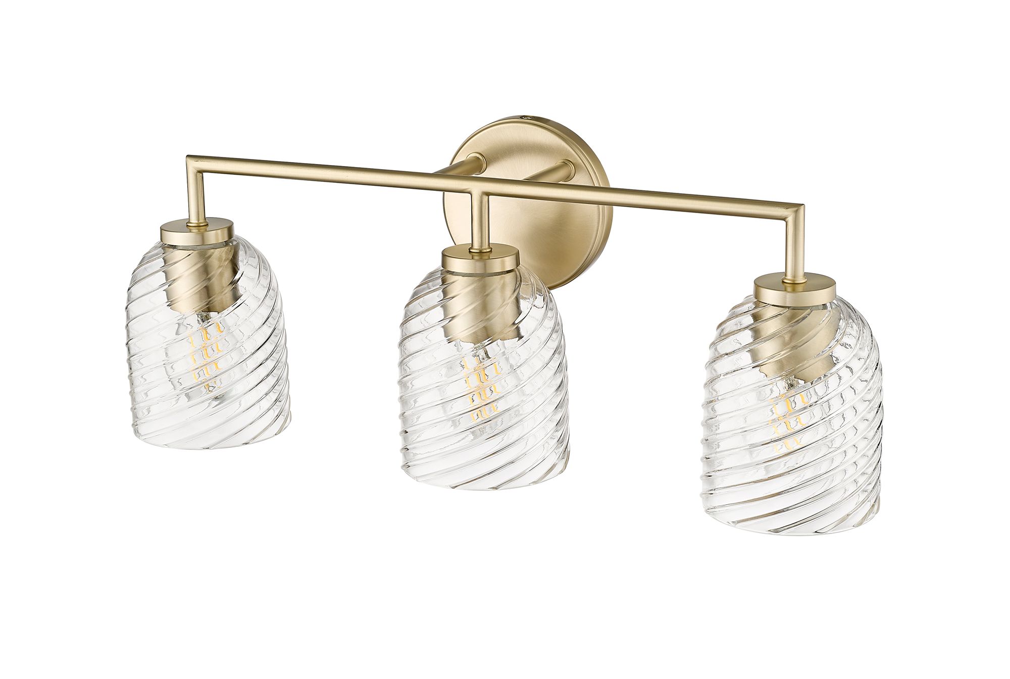 Image 5 Millennium Catania 22.75" Modern Gold Vanity Light with Glass Shade more views