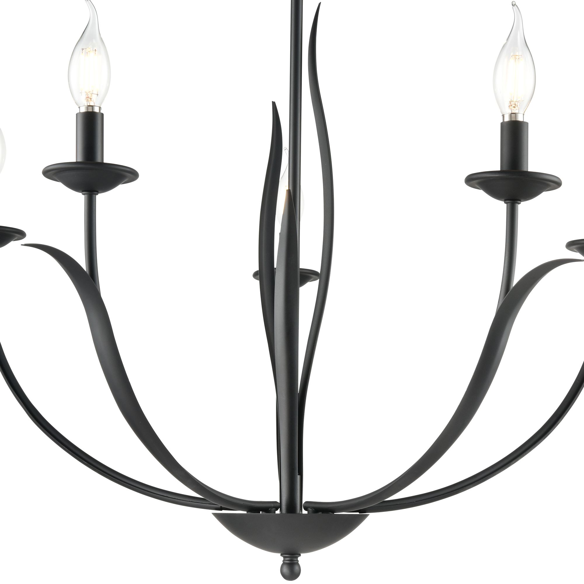 Thumbnail3 of Millennium Charlize 5-Light 29.5" Matte Black Chandelier more views