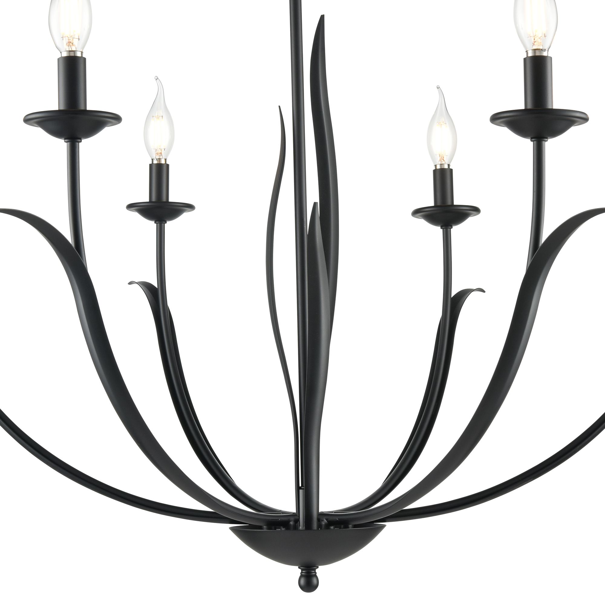 Image 3 Millennium Charlize 6-Light 35.5" Matte Black Chandelier more views