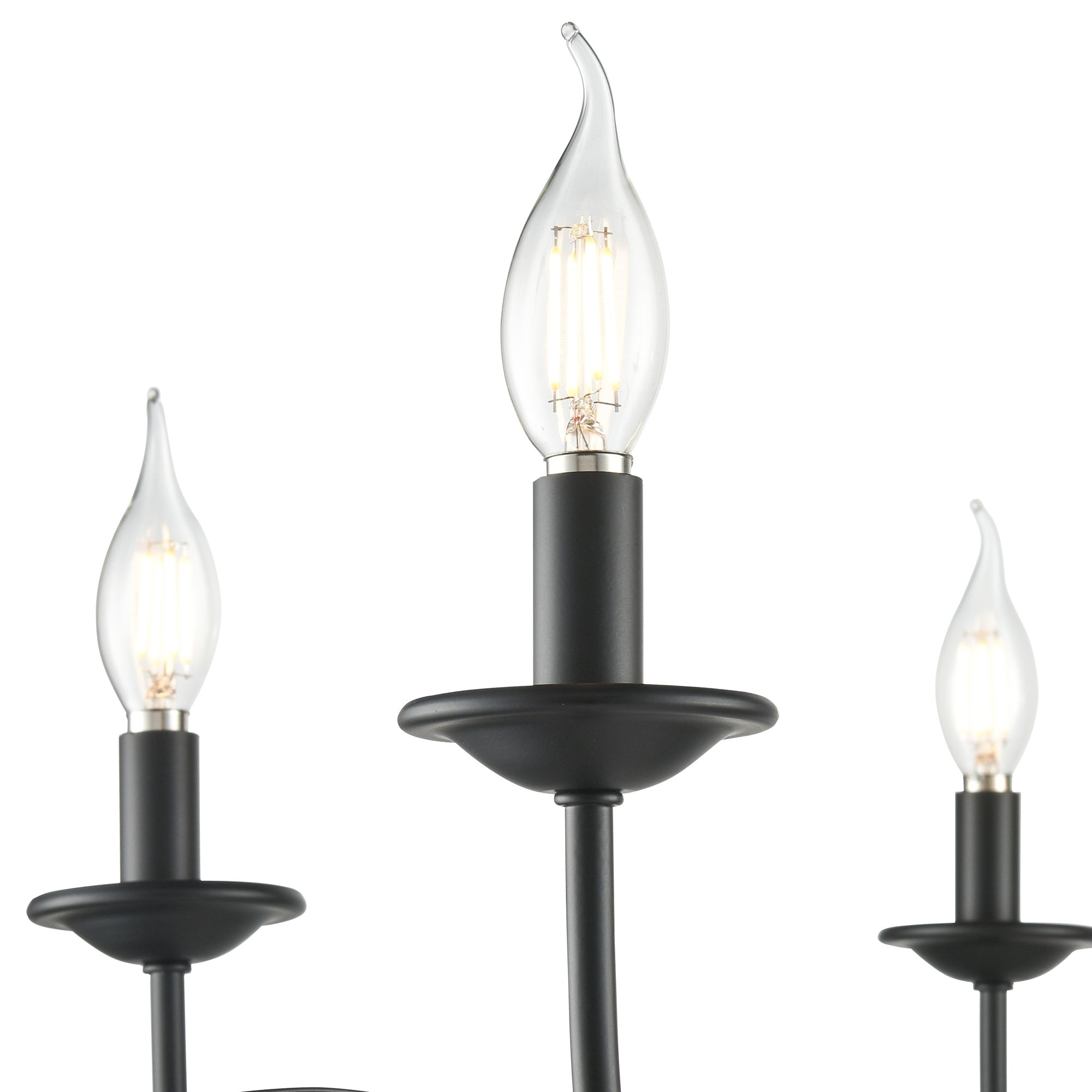 Image 4 Millennium Charlize 6-Light 35.5" Matte Black Chandelier more views