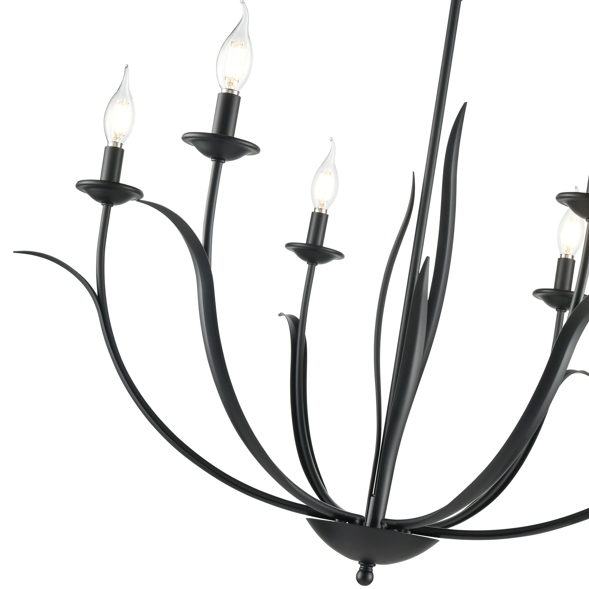 Image 5 Millennium Charlize 6-Light 35.5" Matte Black Chandelier more views