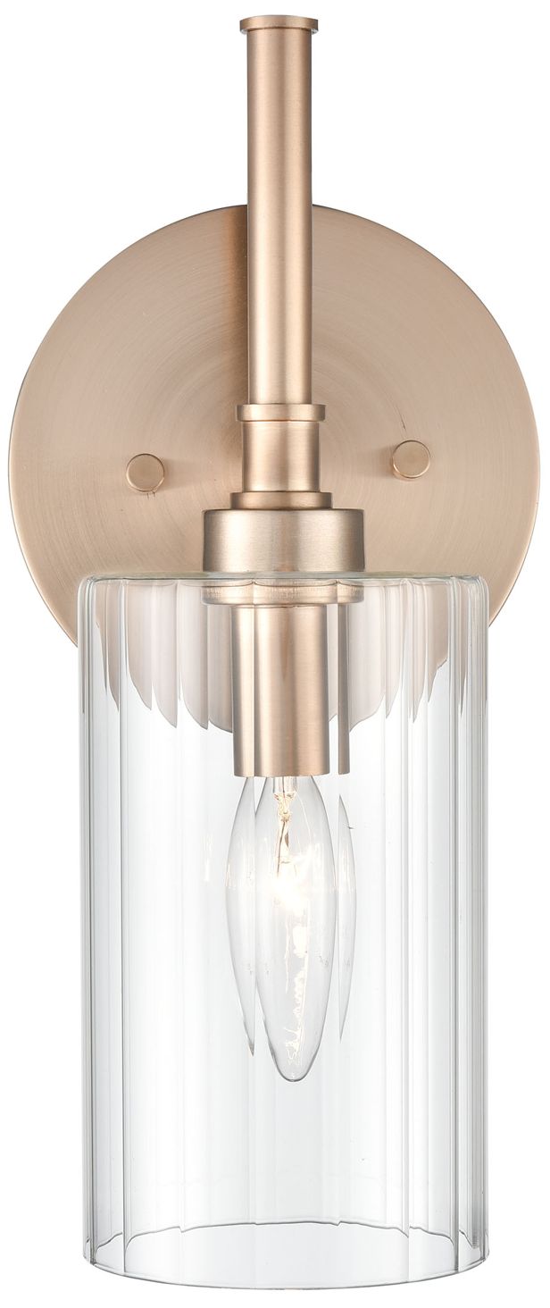 Millennium Chastine 1-Light 5.5" Modern Gold Wall Sconce with Glass Shade