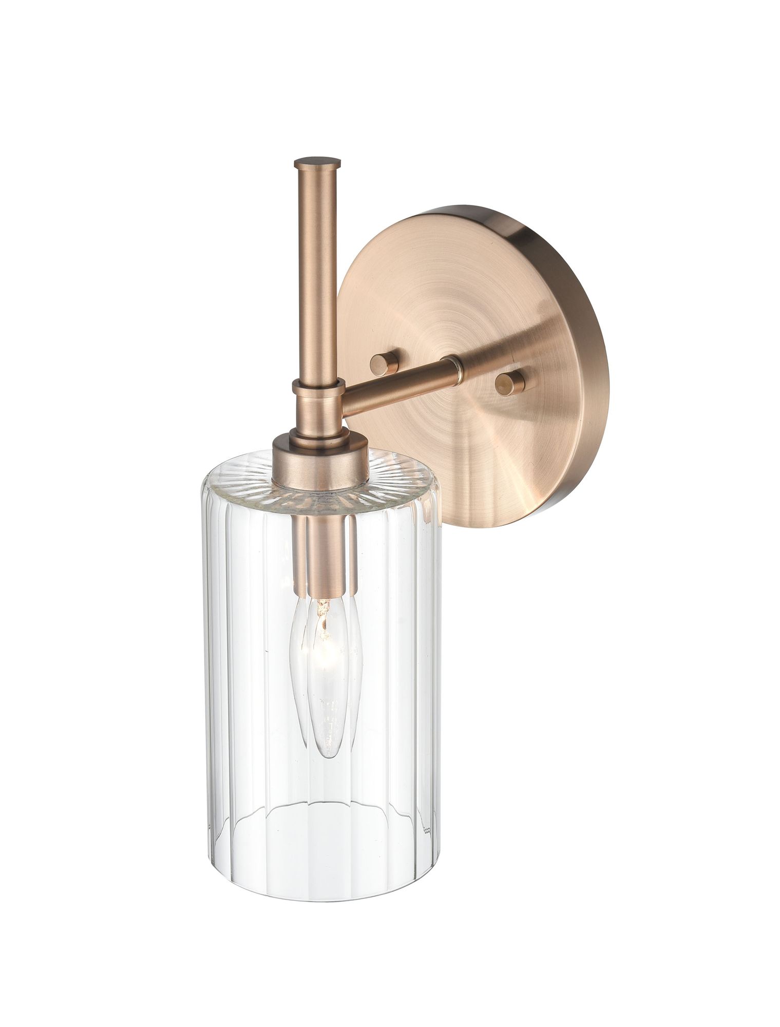Image 2 Millennium Chastine 1-Light 5.5" Modern Gold Wall Sconce with Glass Shade more views