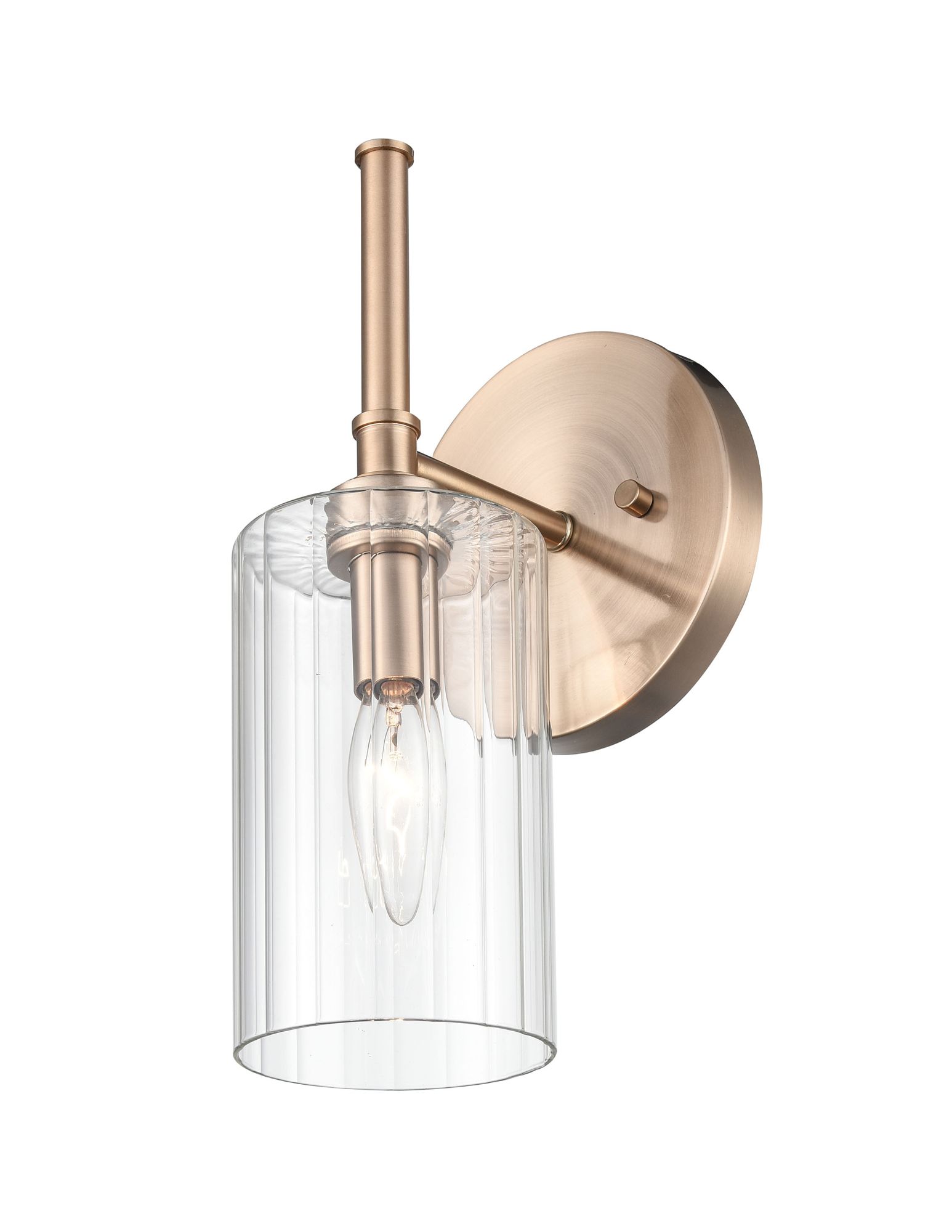 Image 3 Millennium Chastine 1-Light 5.5" Modern Gold Wall Sconce with Glass Shade more views