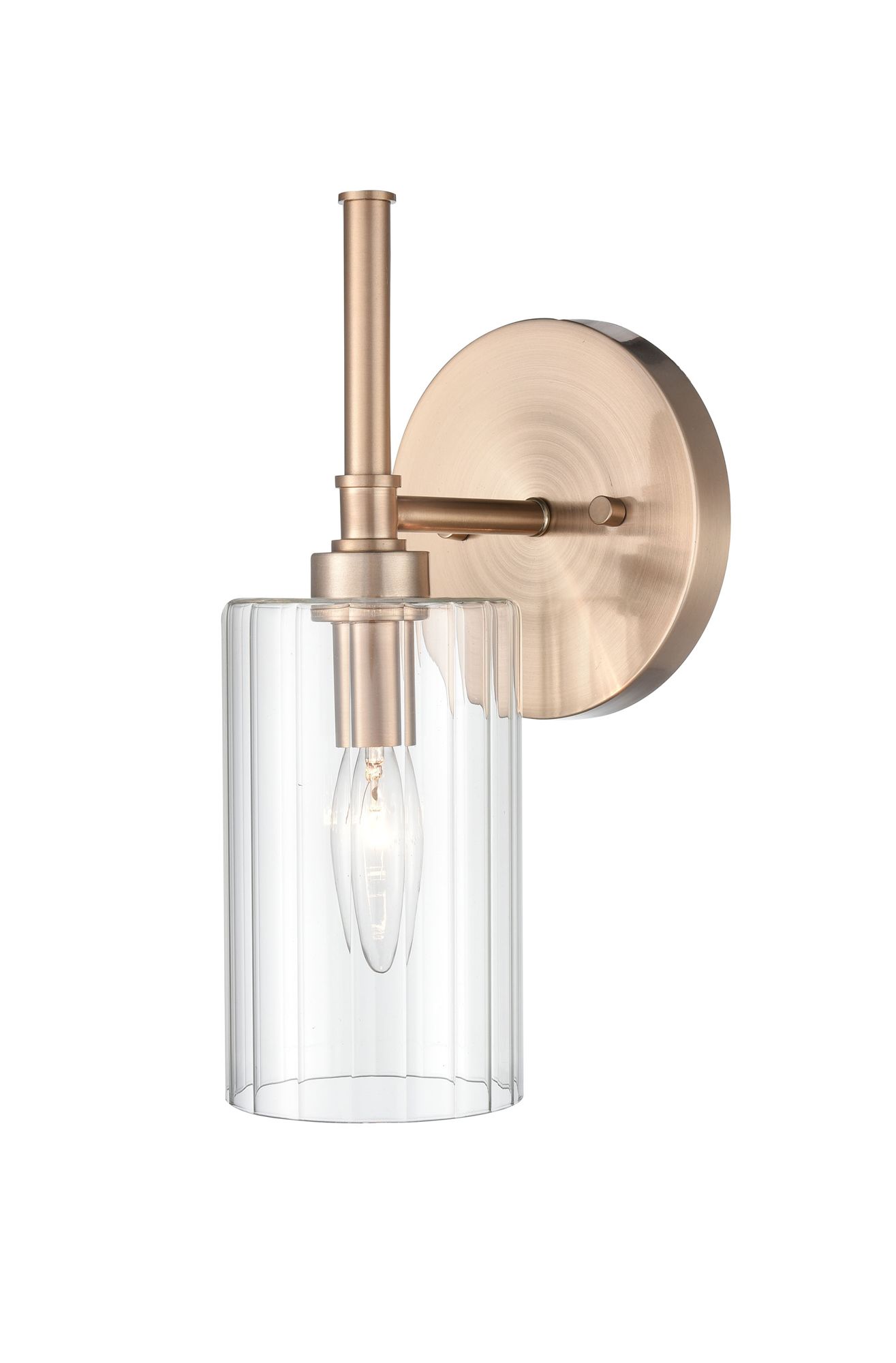 Image 4 Millennium Chastine 1-Light 5.5" Modern Gold Wall Sconce with Glass Shade more views