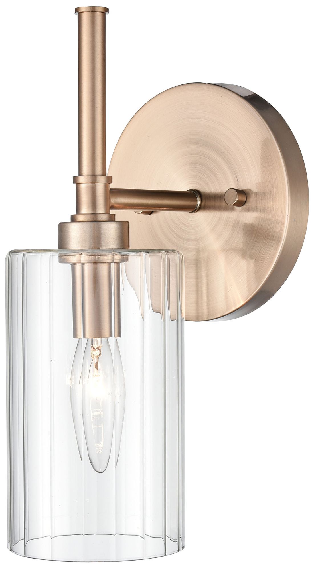 Image 5 Millennium Chastine 1-Light 5.5" Modern Gold Wall Sconce with Glass Shade more views
