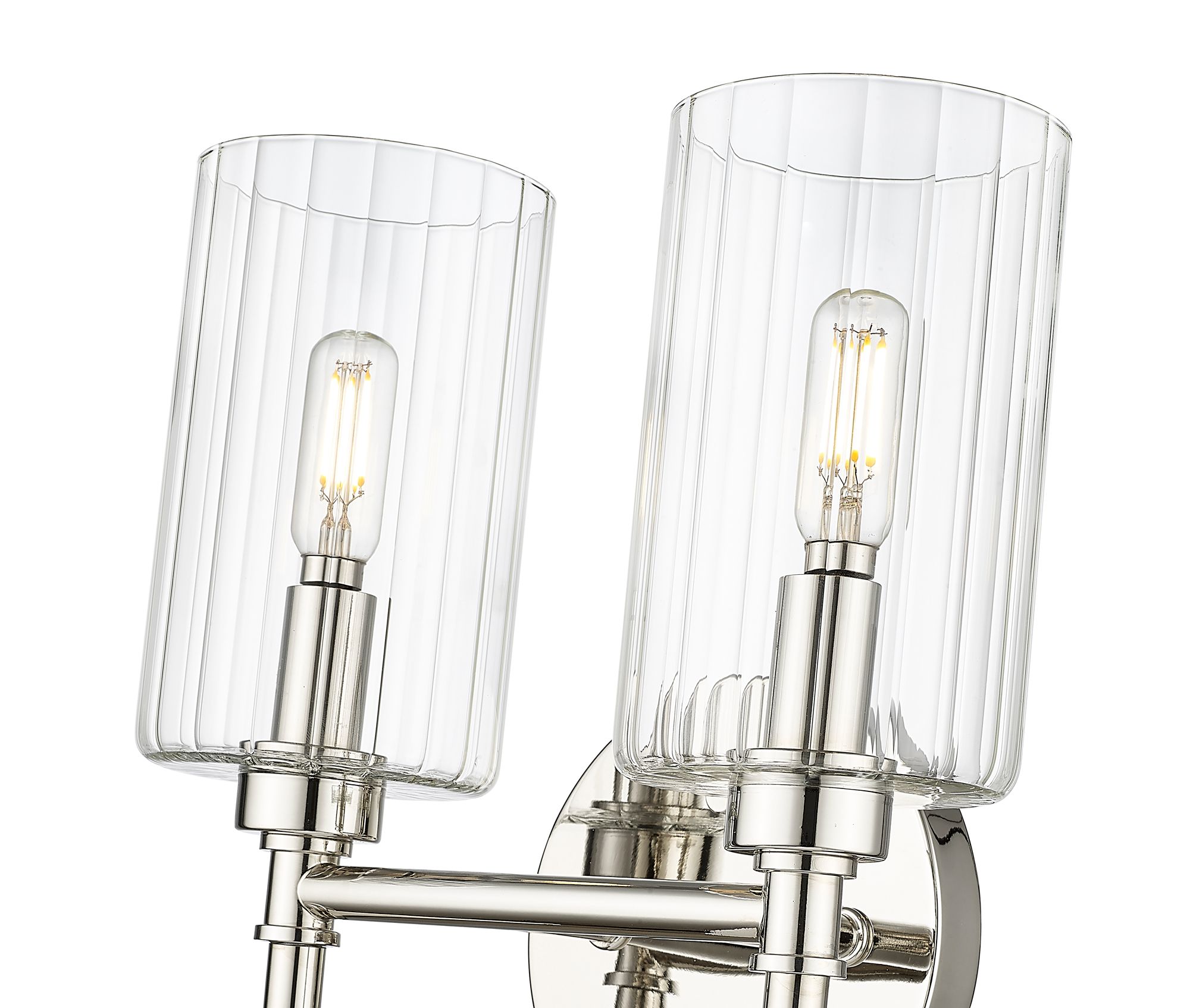 Image 5 Millennium Chastine 2-Light 10.5" Polished Nickel Vanity Light with Shade more views