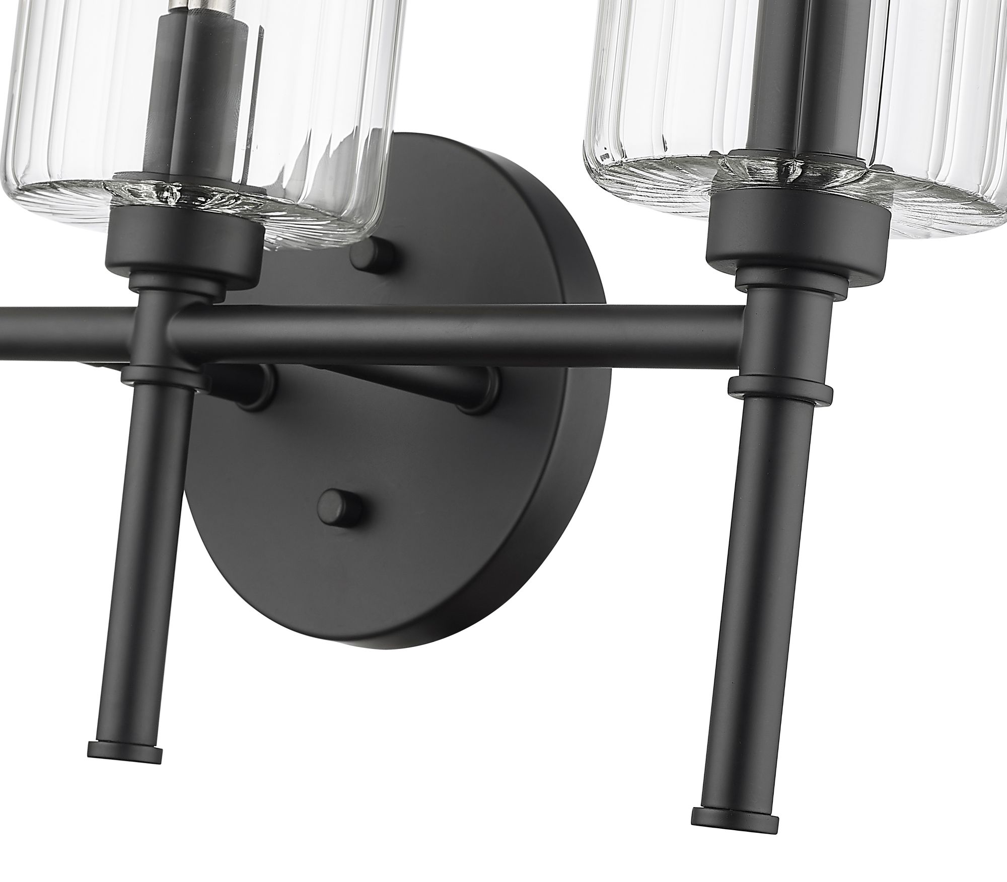 Image 6 Millennium Chastine 3-Light 19" Matte Black Vanity Light with Glass Shade more views