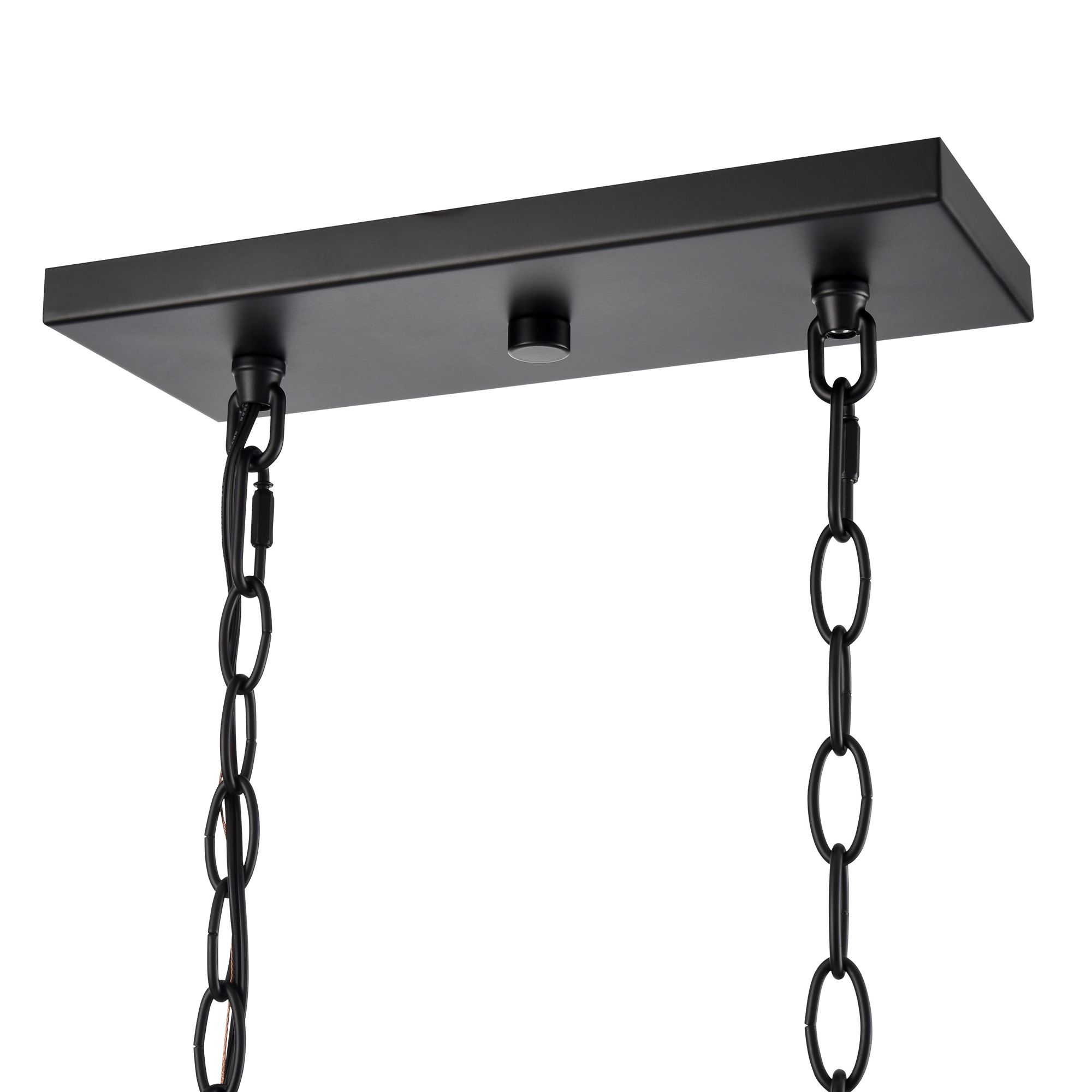 Image 6 Millennium Chastine 5-Light 36" Matte Black Linear Chandelier with Sha more views
