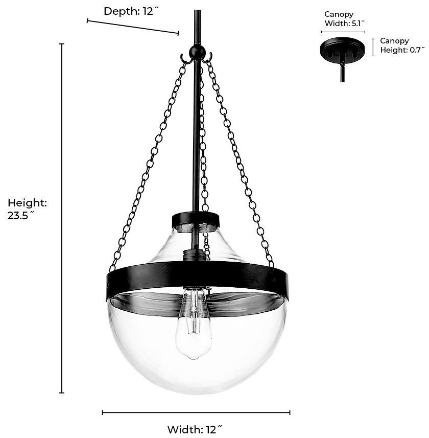 Millennium Clarra Pendant light Black