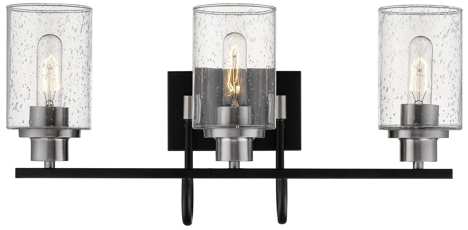 Millennium Clifton 23.25" Matte Black/Brushed Nickel Vanity Light