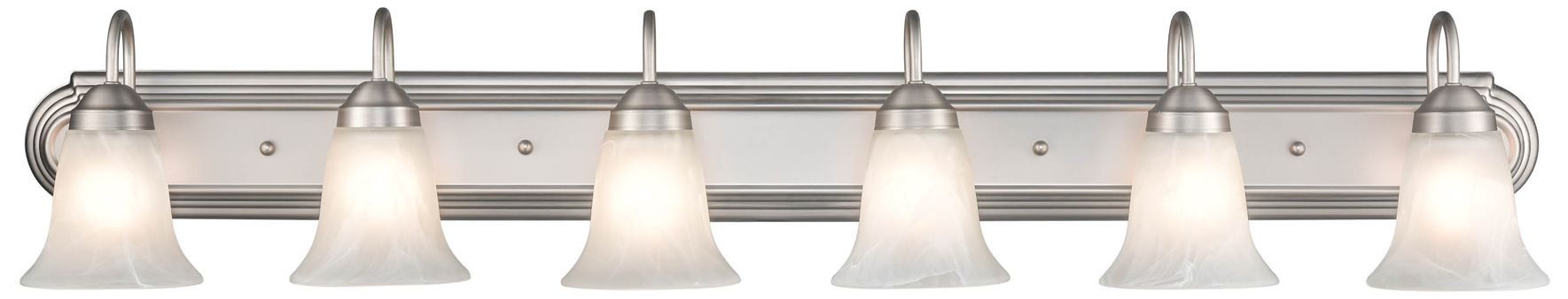 Millennium Compana 48" Satin Nickel Vanity Light with Glass Shade