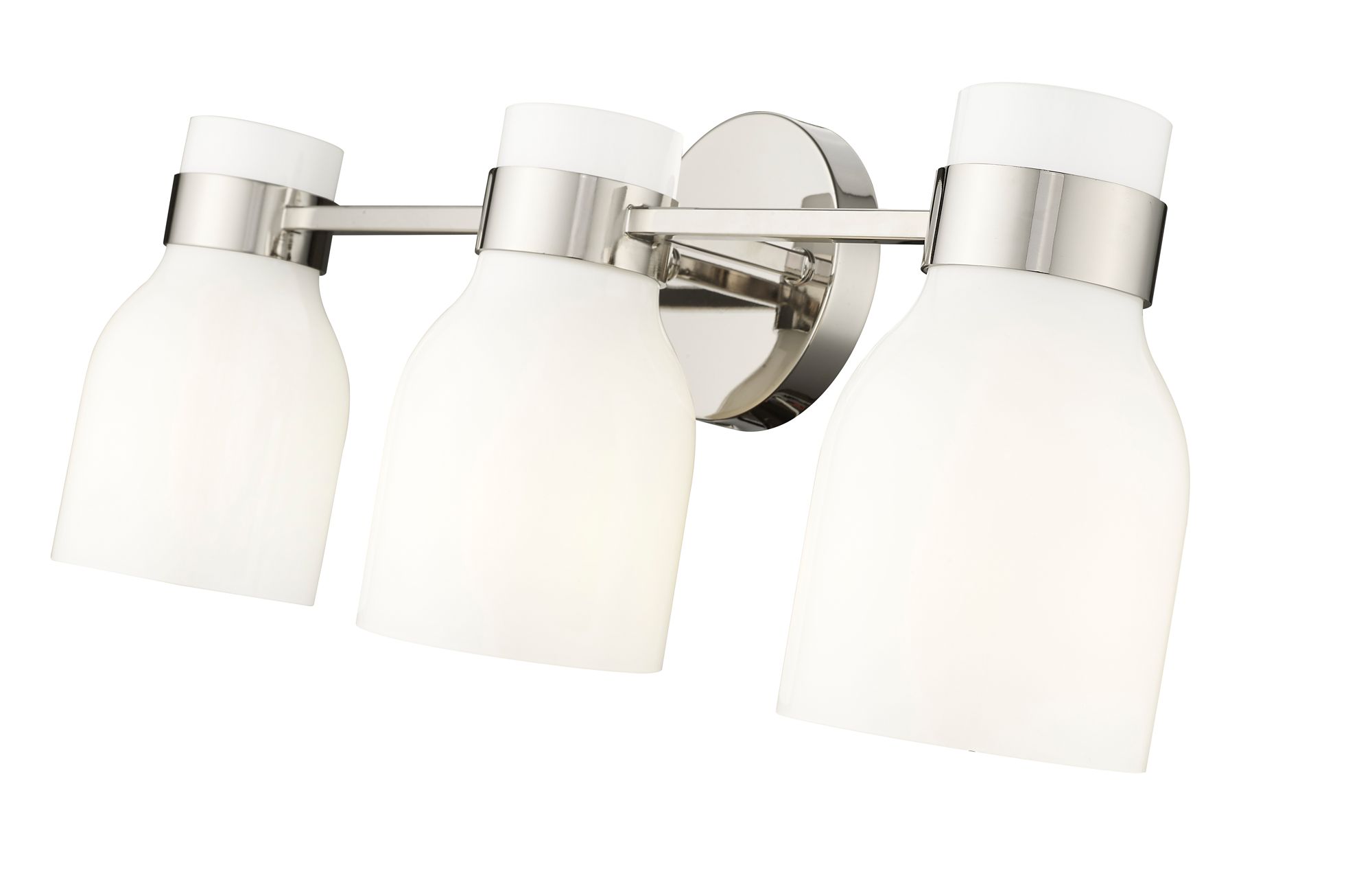 Millennium Corella 3-Light 22.5" Polished Nickel Vanity Light with Shade