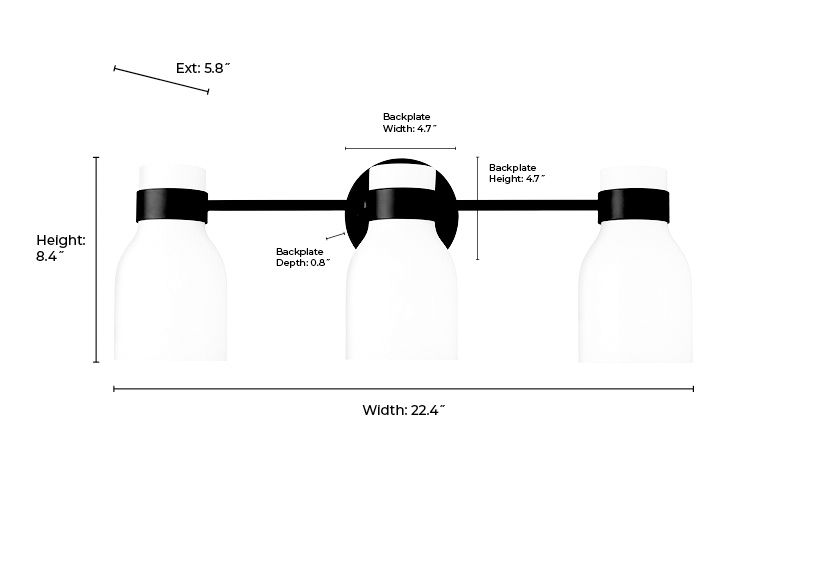 Millennium Corella 3-Light 22.5" Polished Nickel Vanity Light with Shade