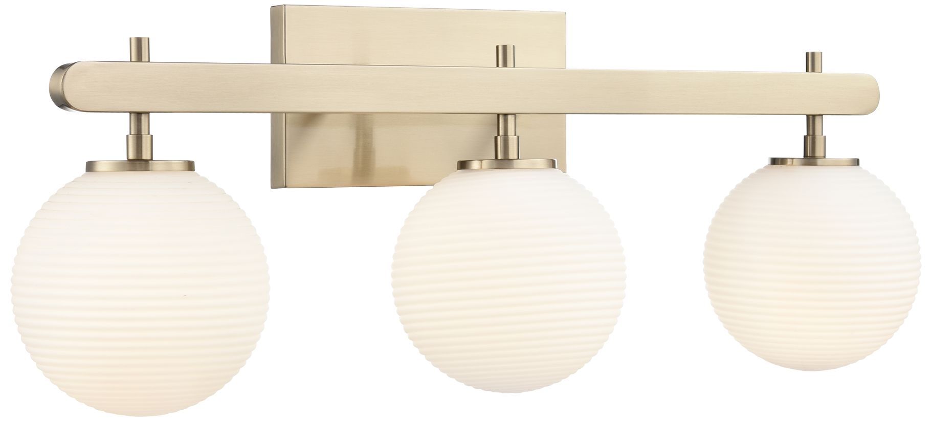 Millennium Coretta 3-Light 26" Modern Gold Vanity Light with Glass Shade