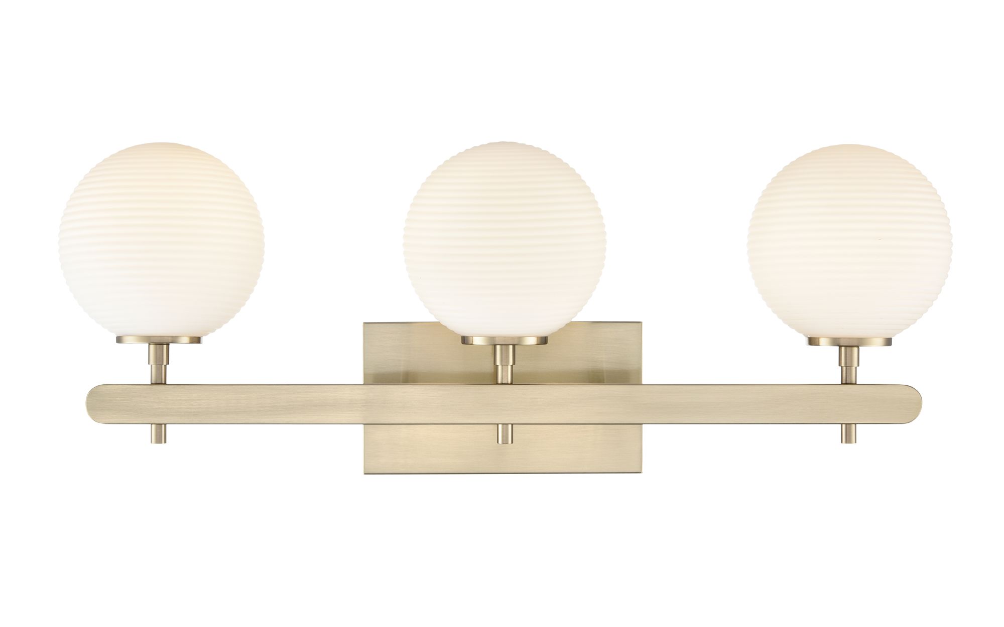 Image 5 Millennium Coretta 3-Light 26" Modern Gold Vanity Light with Glass Shade more views