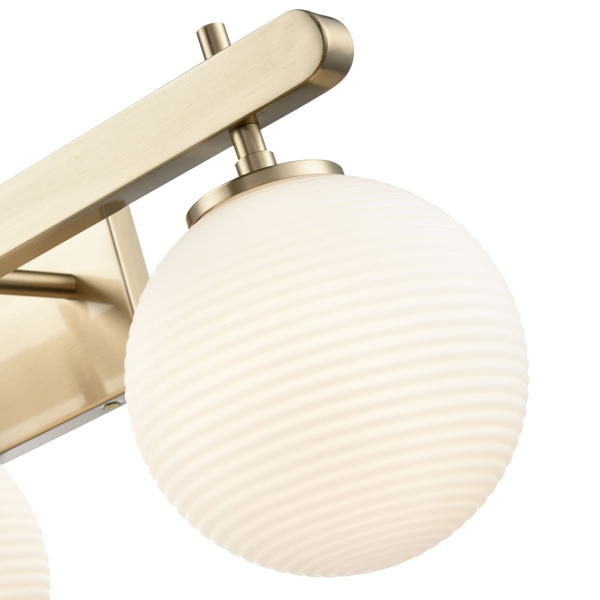 Image 6 Millennium Coretta 3-Light 26" Modern Gold Vanity Light with Glass Shade more views