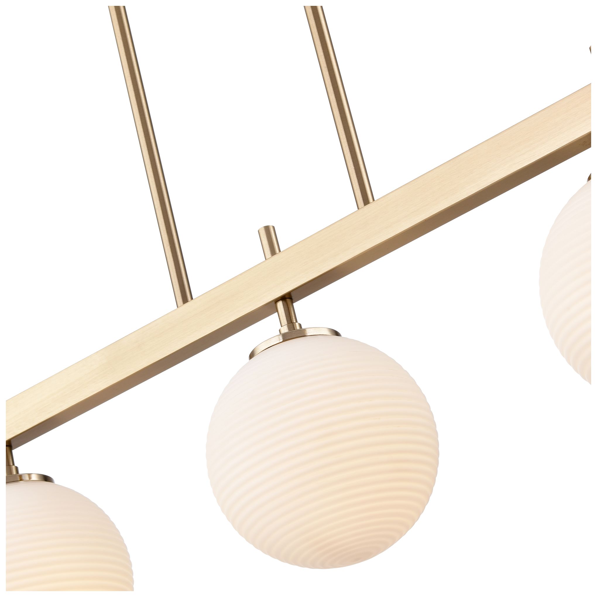 Image 2 Millennium Coretta 5-Light 48" Modern Gold Linear Chandelier with Shade more views