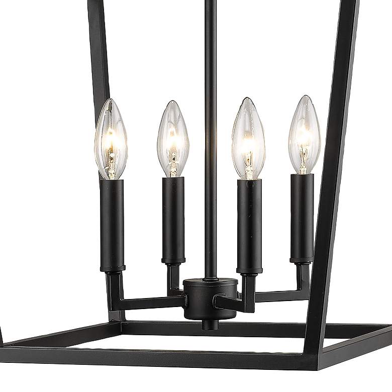 Image 3 Millennium Corona 16" Wide Open Candelabra Frame Matte Black Pendant more views