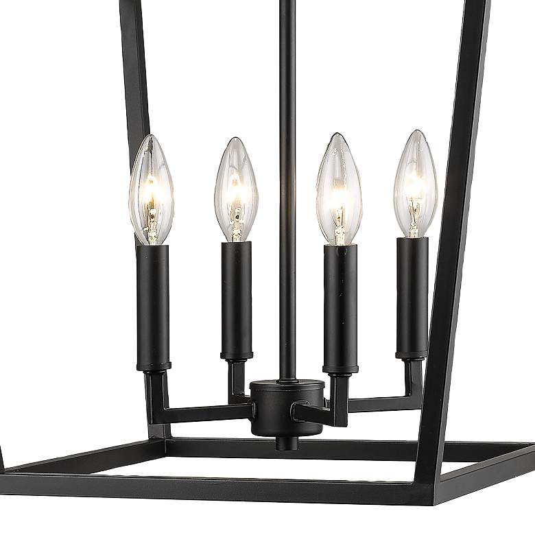 Image 3 Millennium Corona 16 inch Wide Open Candelabra Frame Matte Black Pendant more views