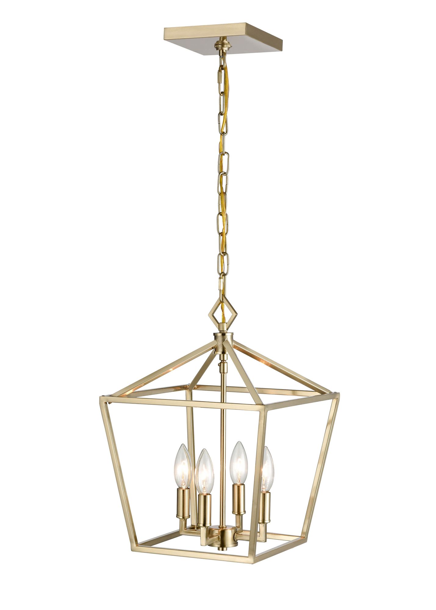 Image 4 Millennium Corona 4-Light 12" Modern Gold Pendant with Glass Shade more views