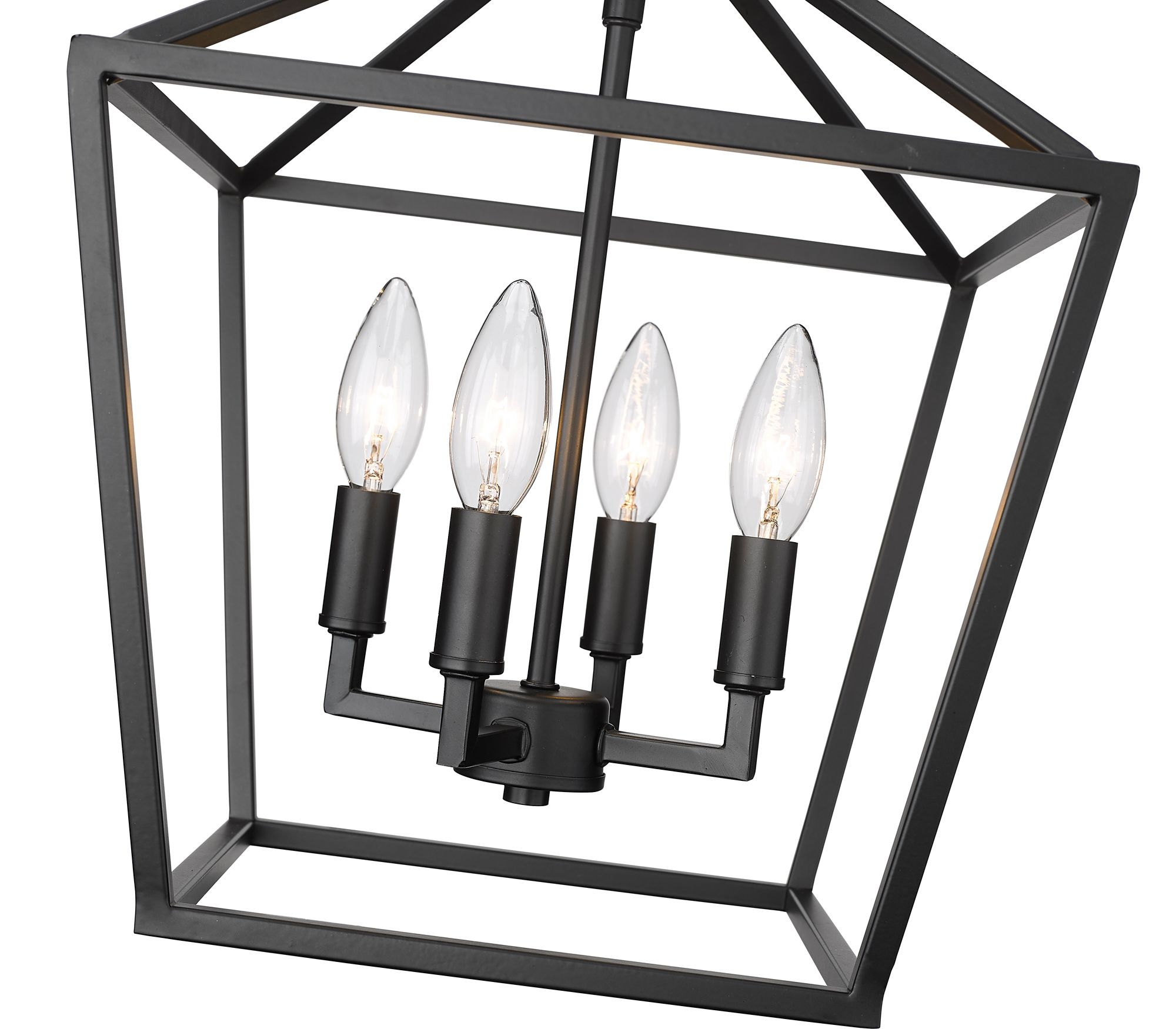 Image 3 Millennium Corona 4-Light 12" Matte Black Semi-Flush more views