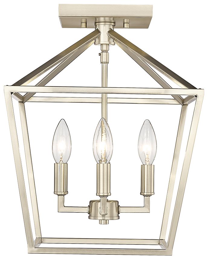 Millennium Corona 4-Light 12" Modern Gold Semi-Flush
