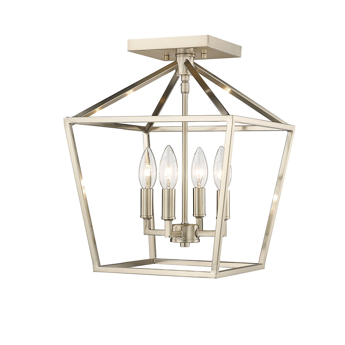 Image 2 Millennium Corona 4-Light 12" Modern Gold Semi-Flush more views