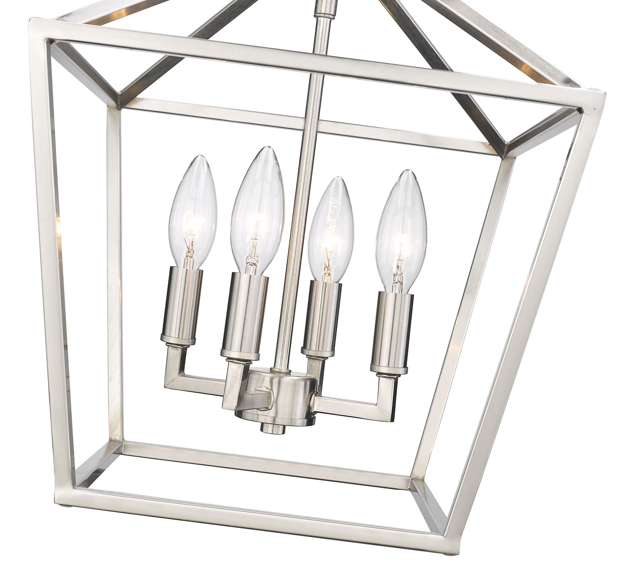 Image 3 Millennium Corona 4-Light 12" Satin Nickel Semi-Flush more views