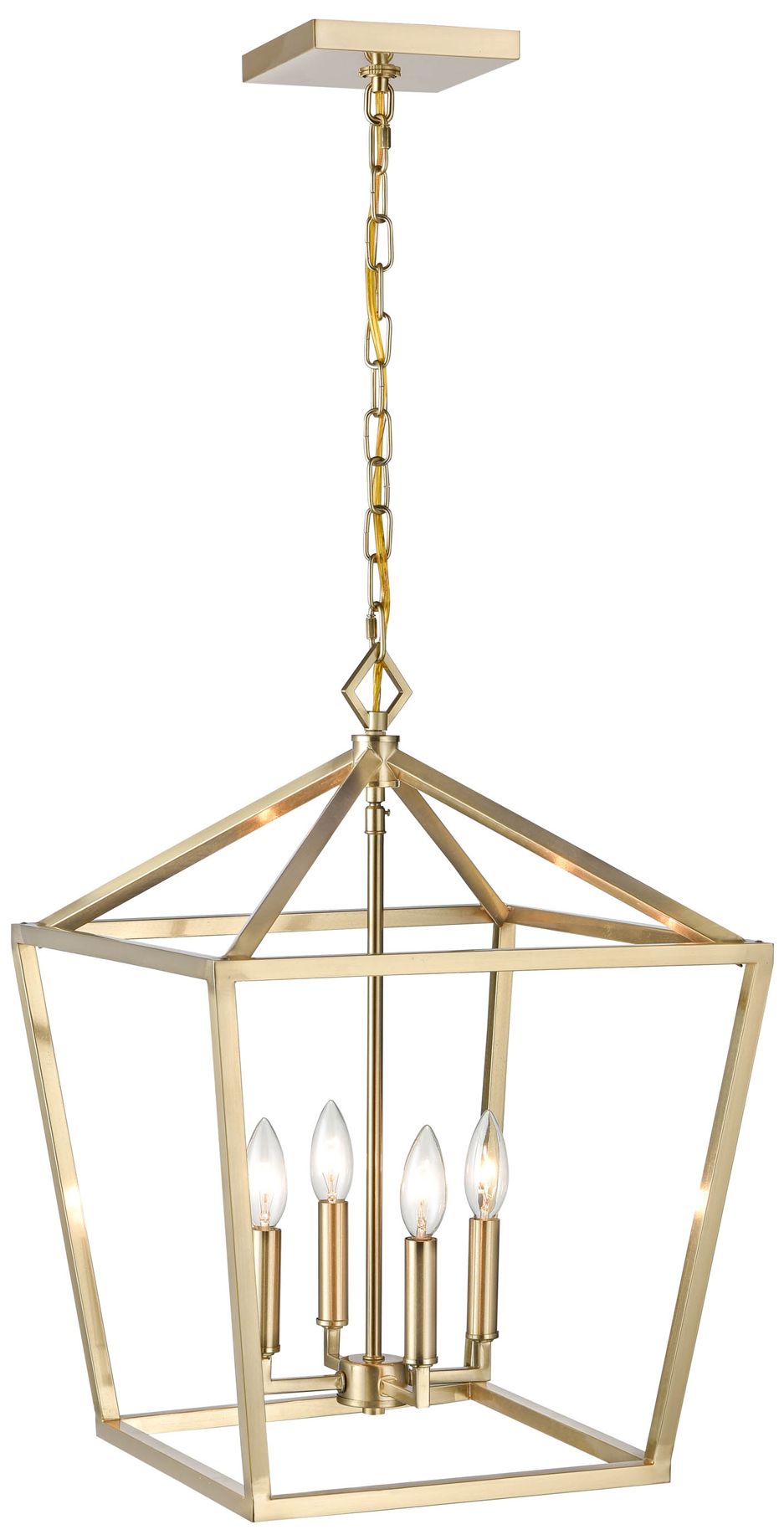 Millennium Corona 4-Light 16" Modern Gold Pendant