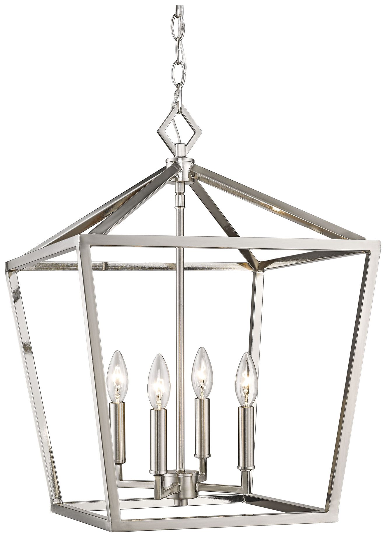 Millennium Corona 4-Light 16" Satin Nickel Pendant