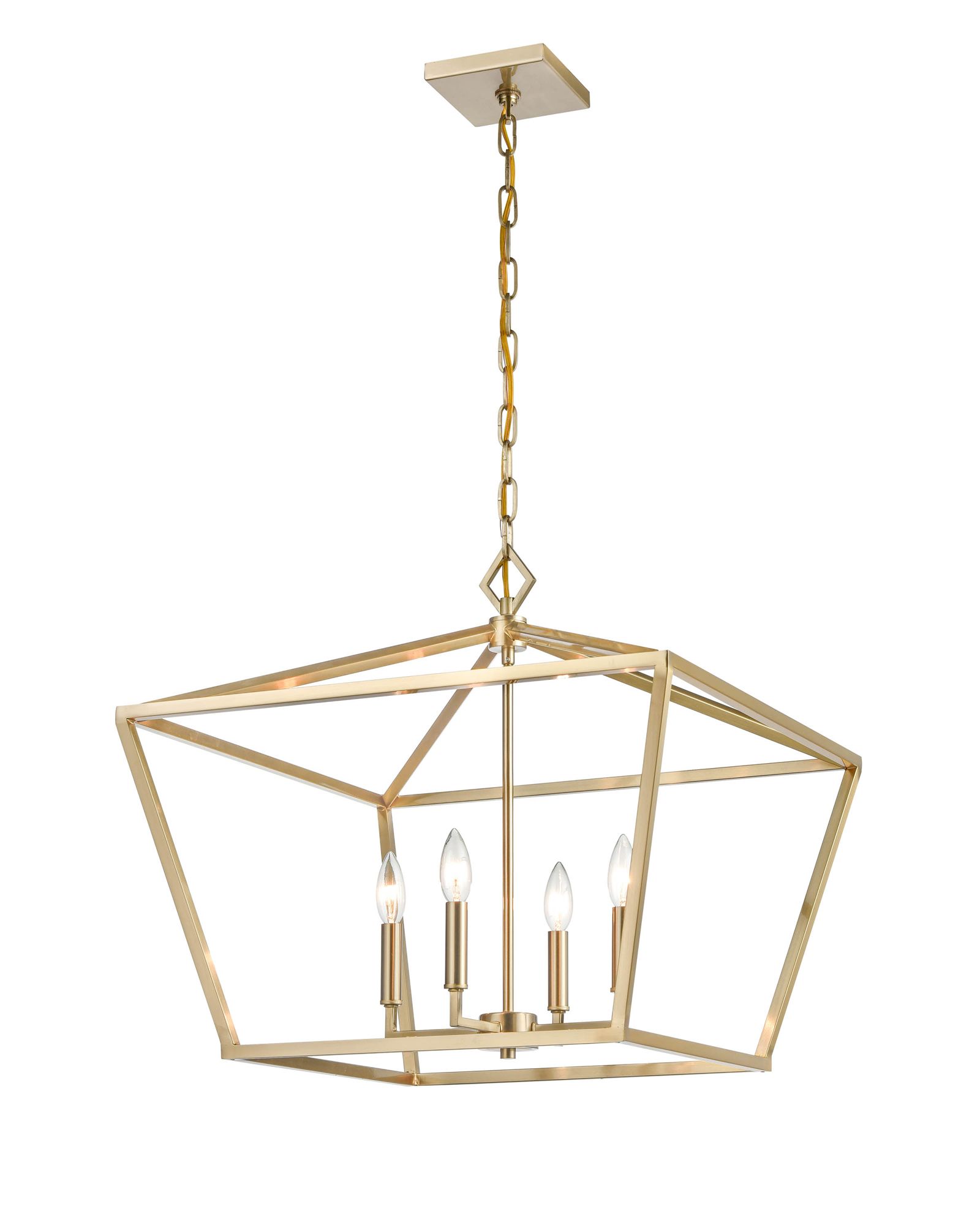 Image 4 Millennium Corona 4-Light 23" Modern Gold Pendant with Glass Shade more views