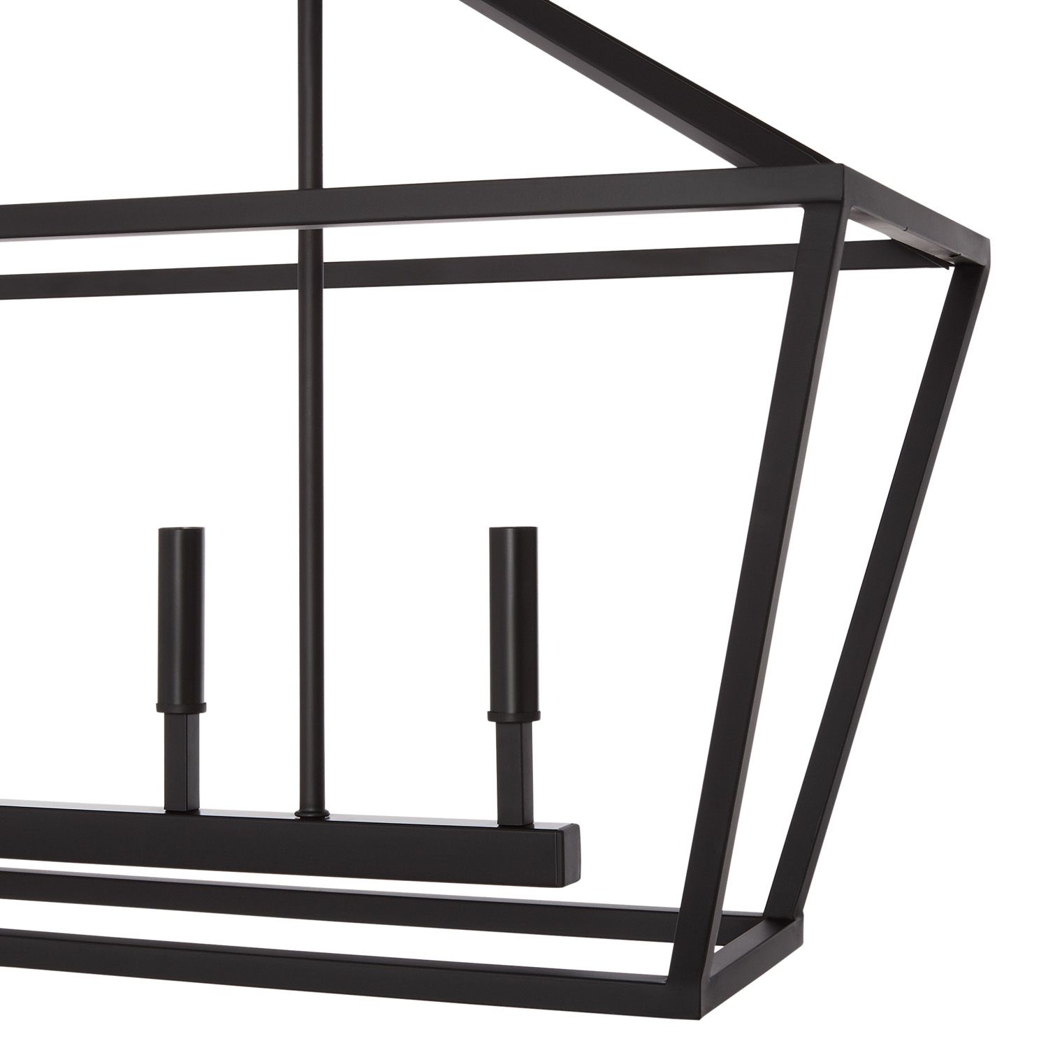 Image 4 Millennium Corona 5-Light 40" Matte Black Linear Chandelier more views