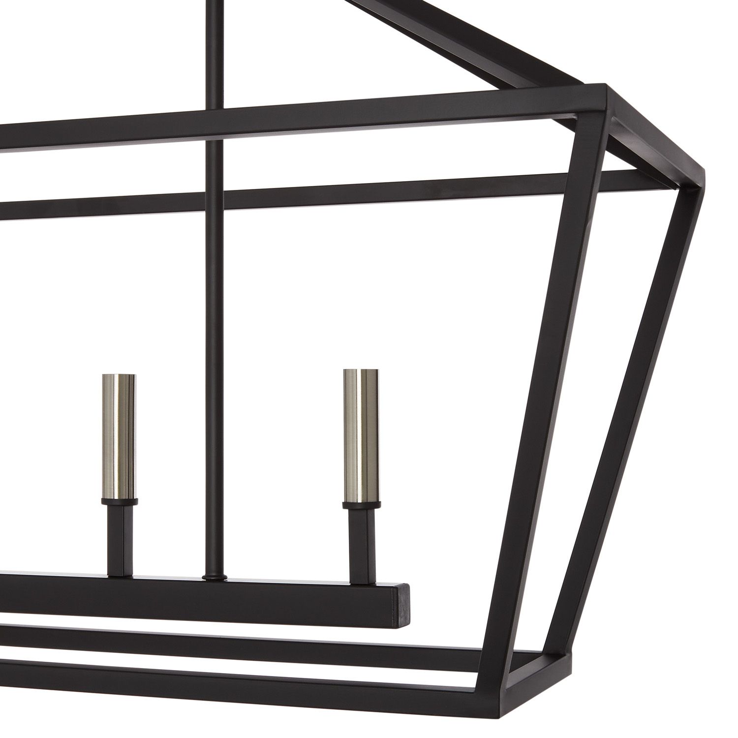Image 5 Millennium Corona 5-Light 40" Matte Black Linear Chandelier more views
