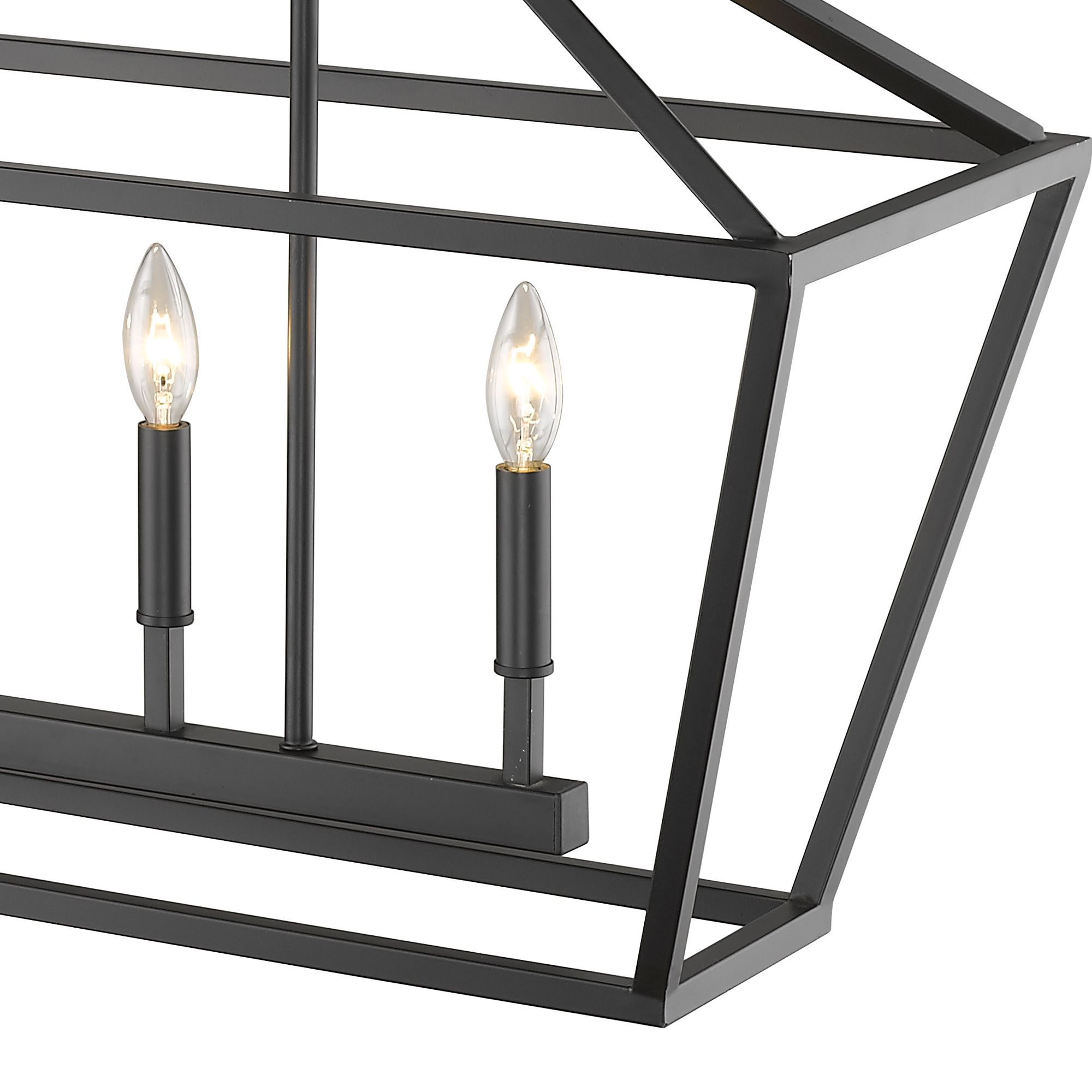Image 6 Millennium Corona 5-Light 40" Matte Black Linear Chandelier more views