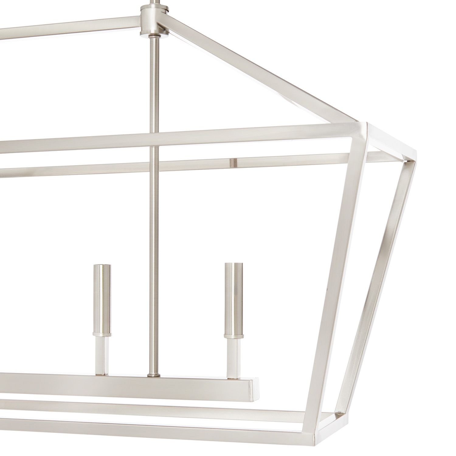 Image 4 Millennium Corona 5-Light 40" Satin Nickel Linear Chandelier more views